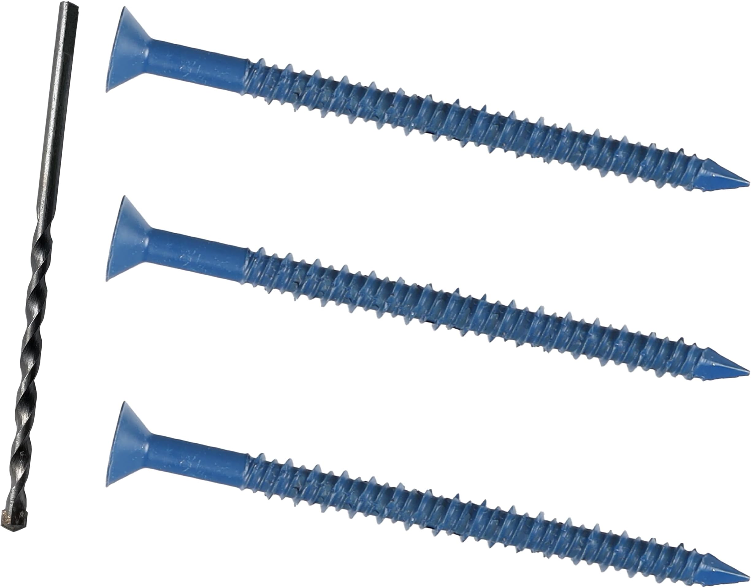 3/16 x 2-3/4" Flat Head Concrete Screw Anchor, for Anchoring to Masonry, Block or Brick (100Pcs)