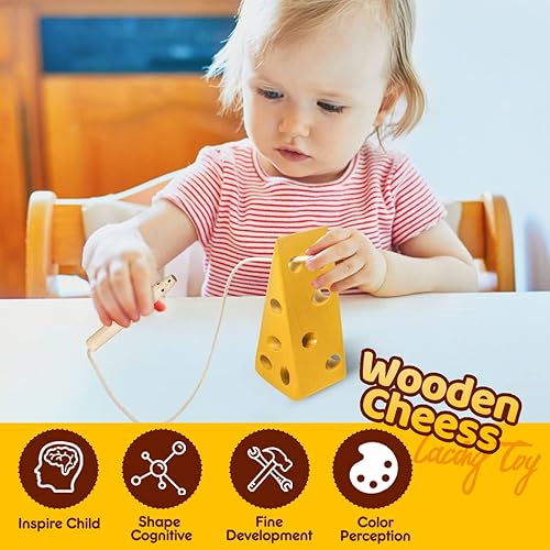 Miniatura 6 de USATDD Juguete de madera con cordones para habilidades motoras finas, juego de viaje en avión, juego de viaje en coche Montessori, rompecabezas