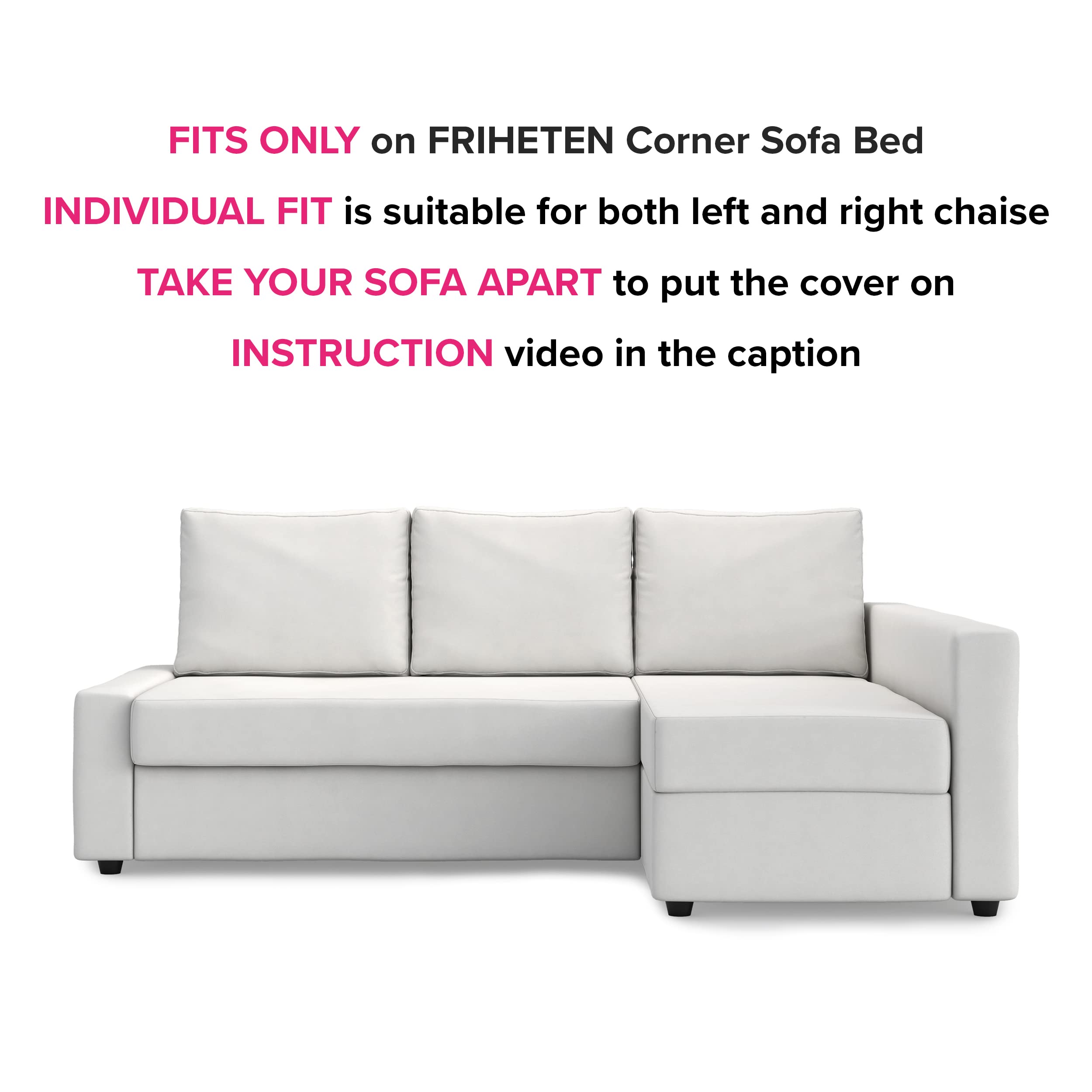 現地受取friheten カバー有　一部生地紛失　19800→16800値下げ Amazon.com: FMCTL Snug Fit Friheten Couch Cover Replacement for