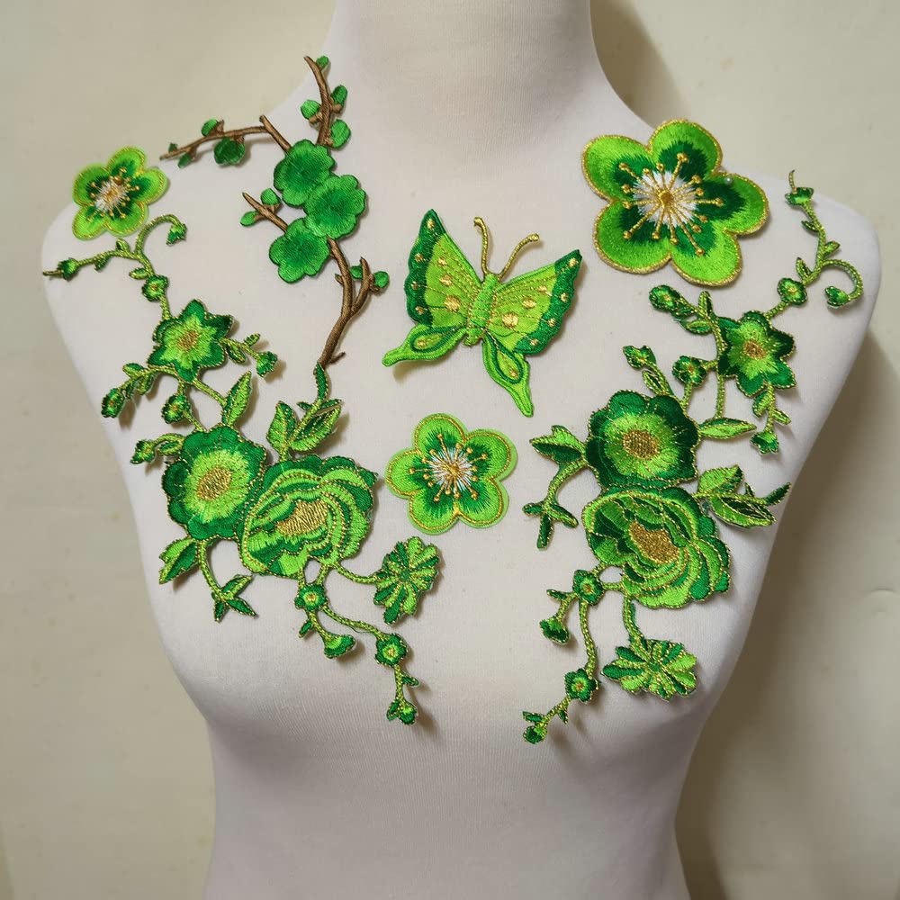 Amazon.com: 7pcs Big Flower Iron on Embroidered Appliques Patch