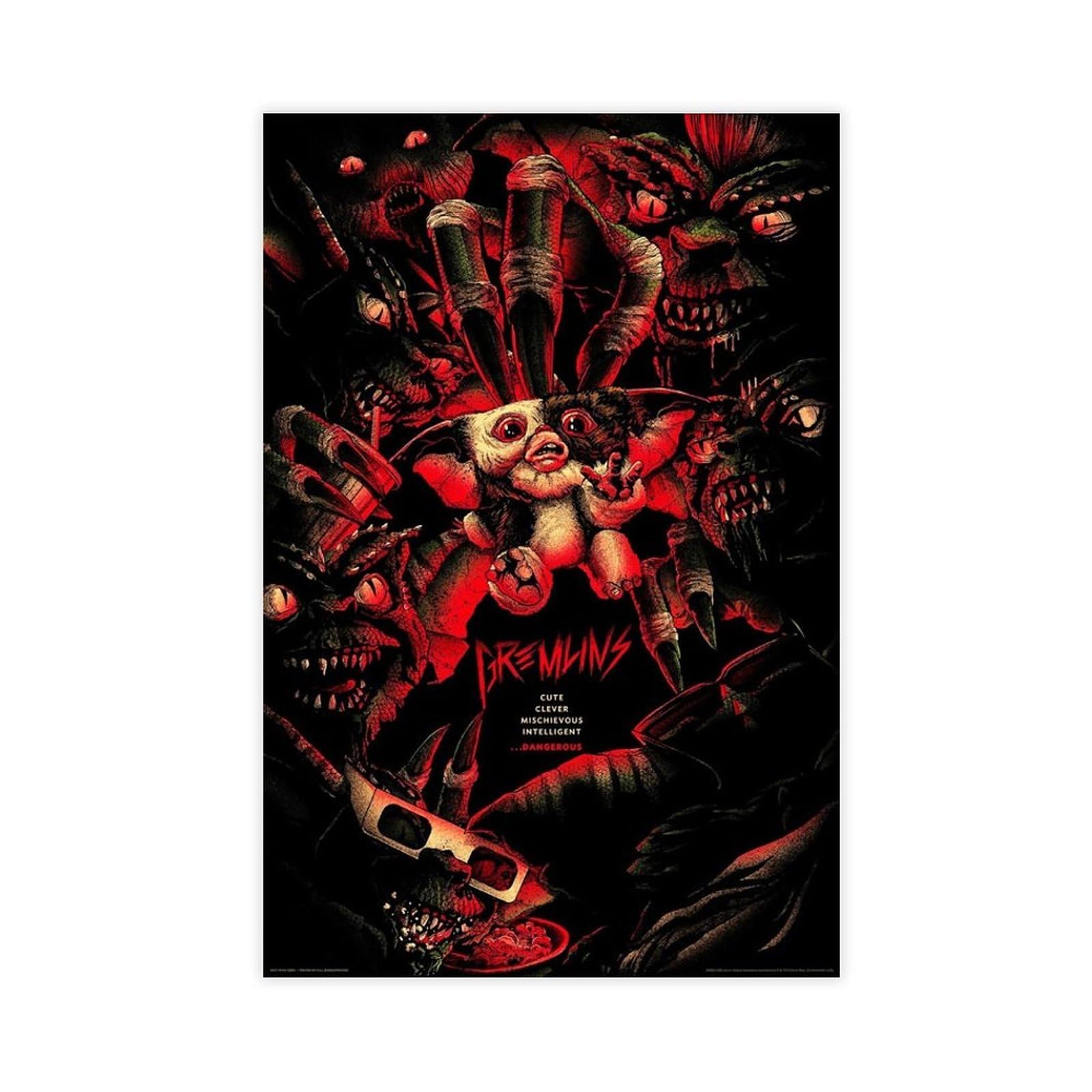 fshsxver Gremlins Canvas Poster Bedroom Decor Landscape Office Room Decor Gift 12x18inch(30x45cm)