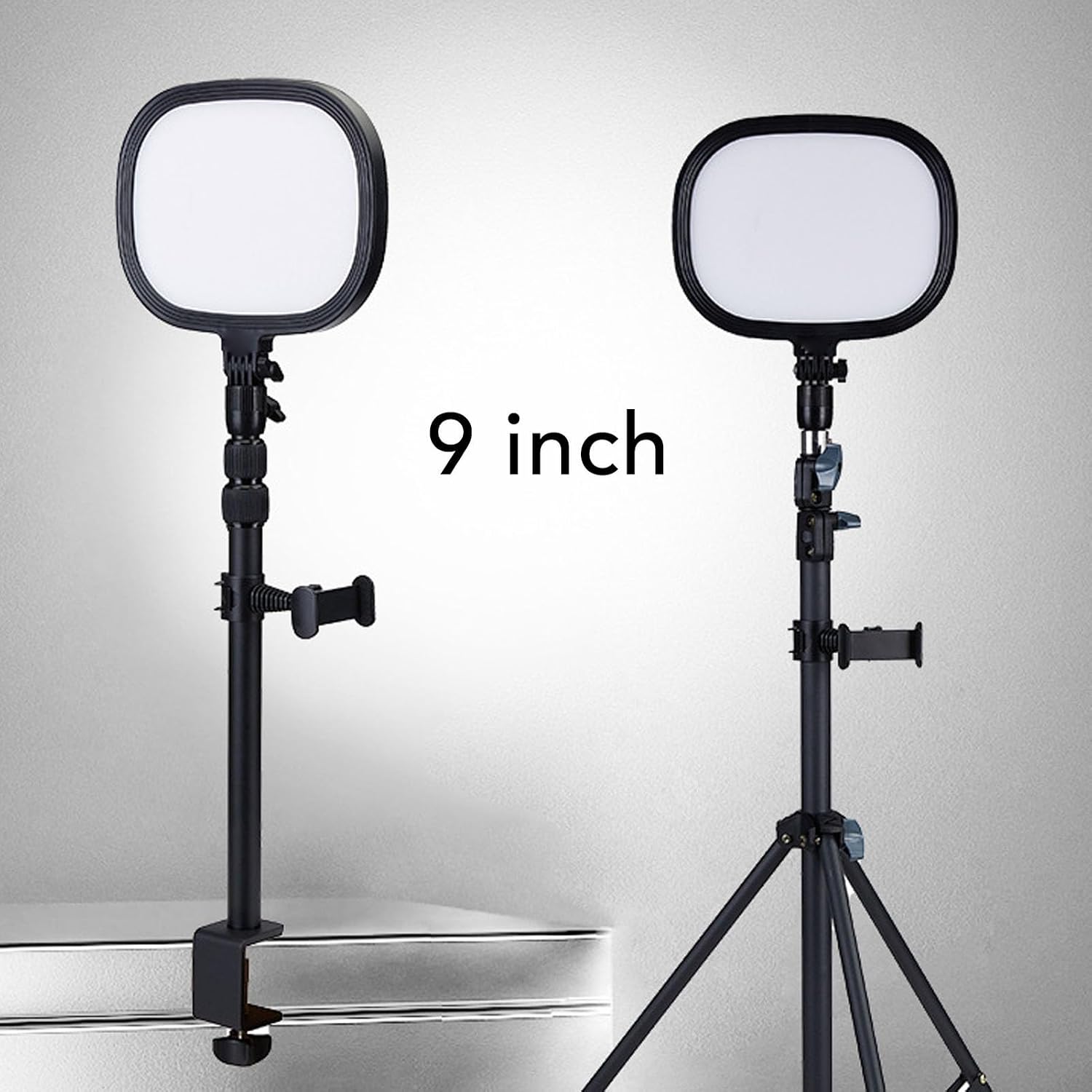 9 Inch LED Phone Fill Light for Live Streaming, Adjustable 3000K-6500K, 12W High Brightness USB Powered, CRI>85, Selfie Video Light