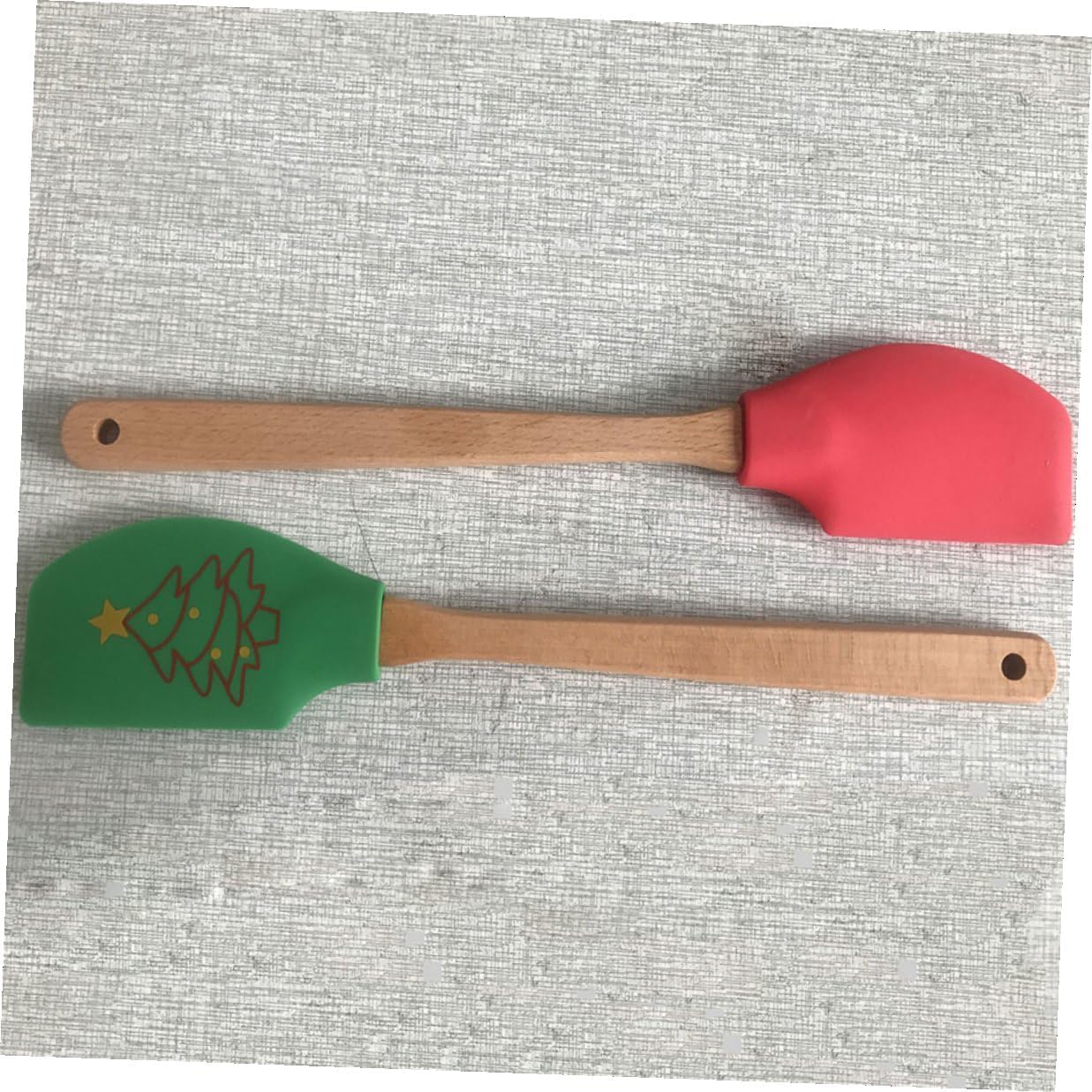 2pcs Christmas Cake Spatula Scraper Xmas for Home Bakery