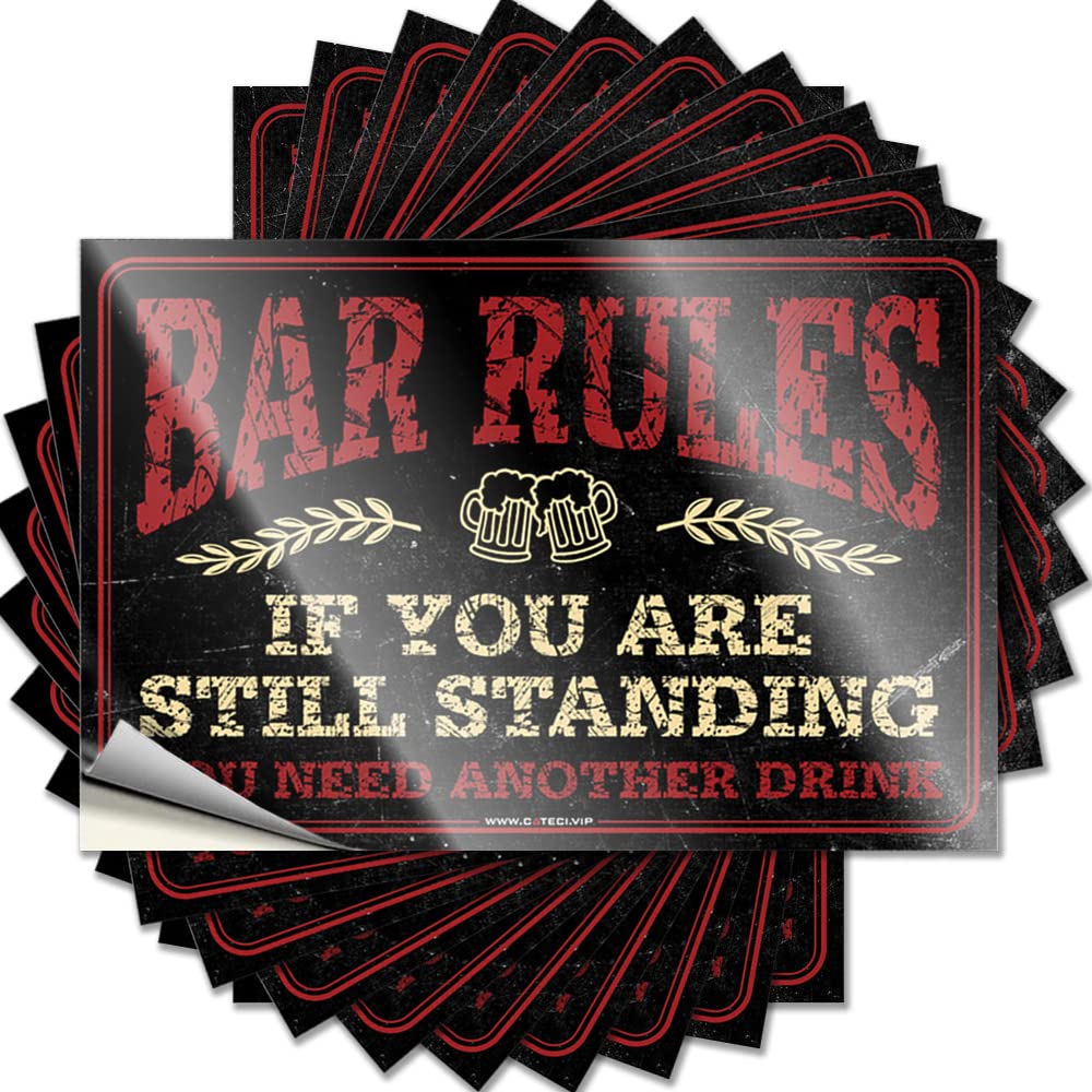 Bar Rules Teens Stuff Car DIY | Scented Funny Sticker Soft Bath Removable Vinyl Sticker Decal(6X9CM)