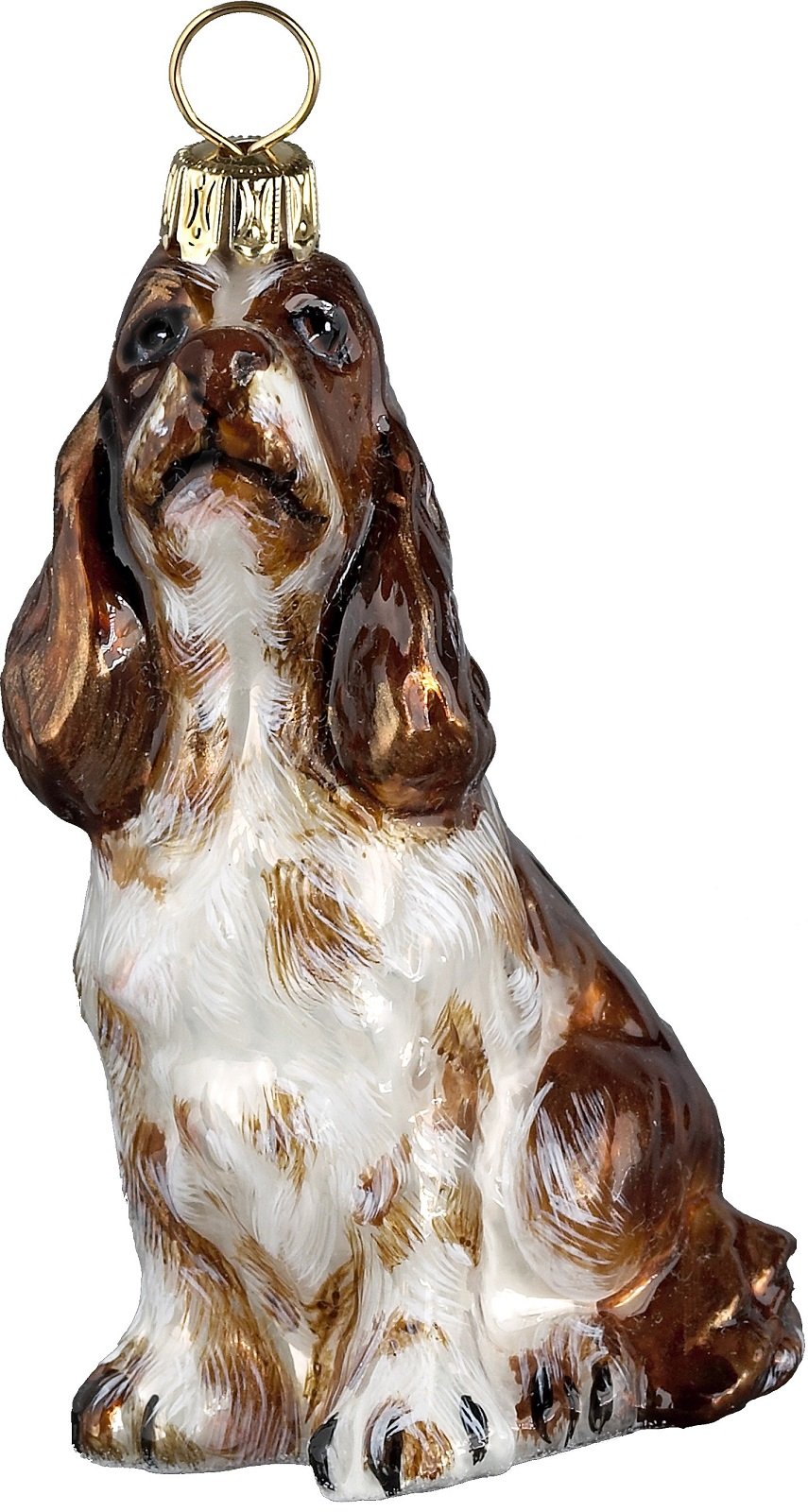 Joy to the World Collectibles European Blown Glass Pet Ornament, Springer Spaniel