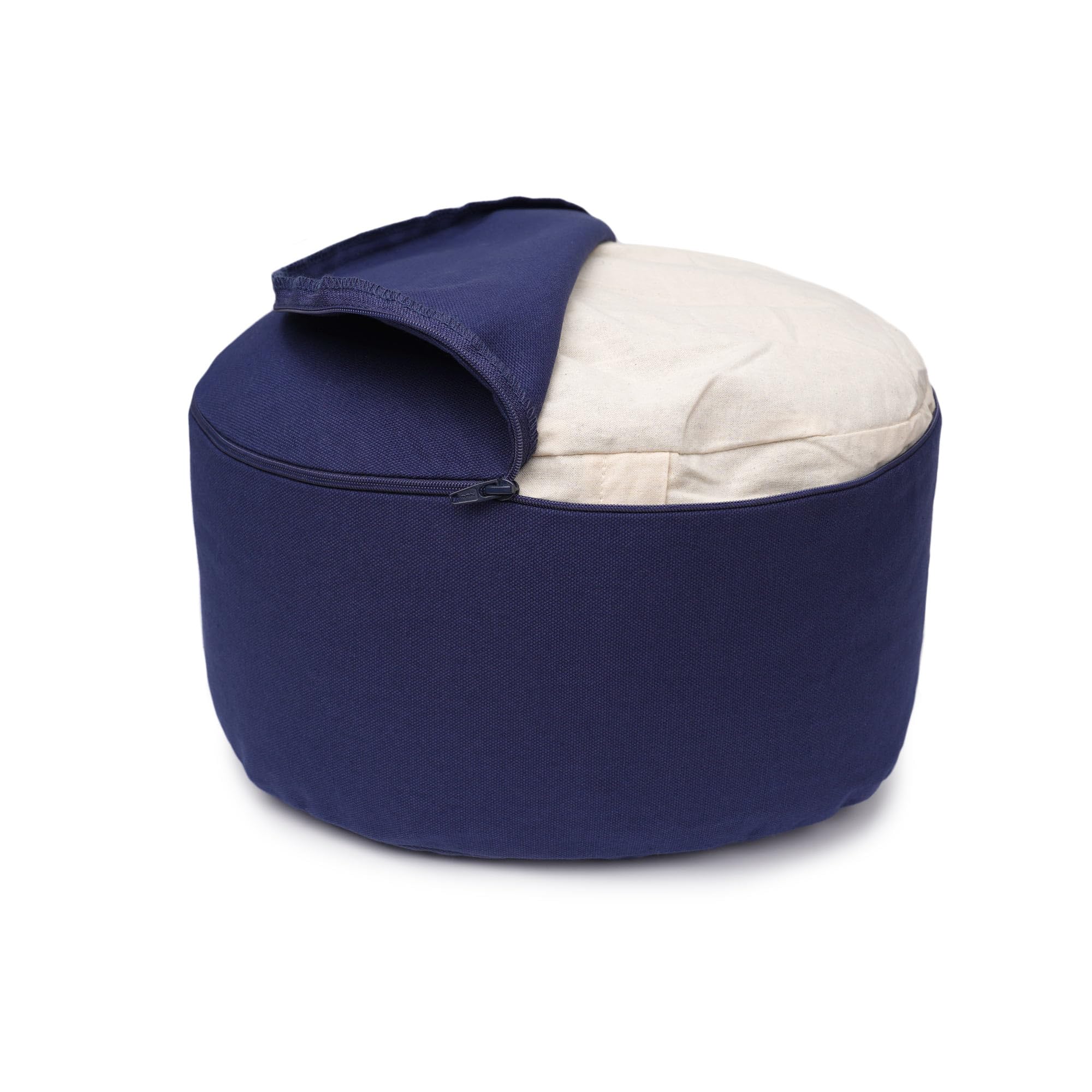 Yogabox Meditationskissen Glückssitz® Chakra, 5.Chakra Kehlkopf-Chakra (Vishudda) / blau