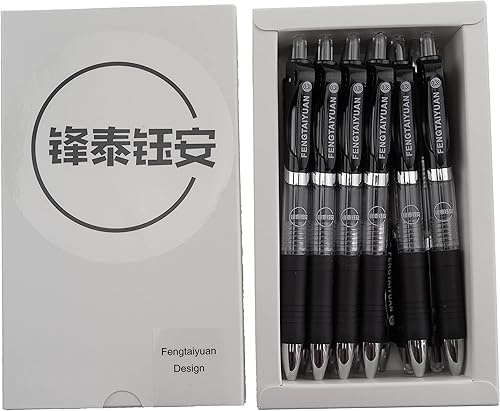 Miniatura 9 de Fengtaiyuan AD10P18SE - Bolígrafos retráctiles de tinta de gel, punta atrevida de 0.59 pulgadas, tinta negra, escritura suave, paquete de 18