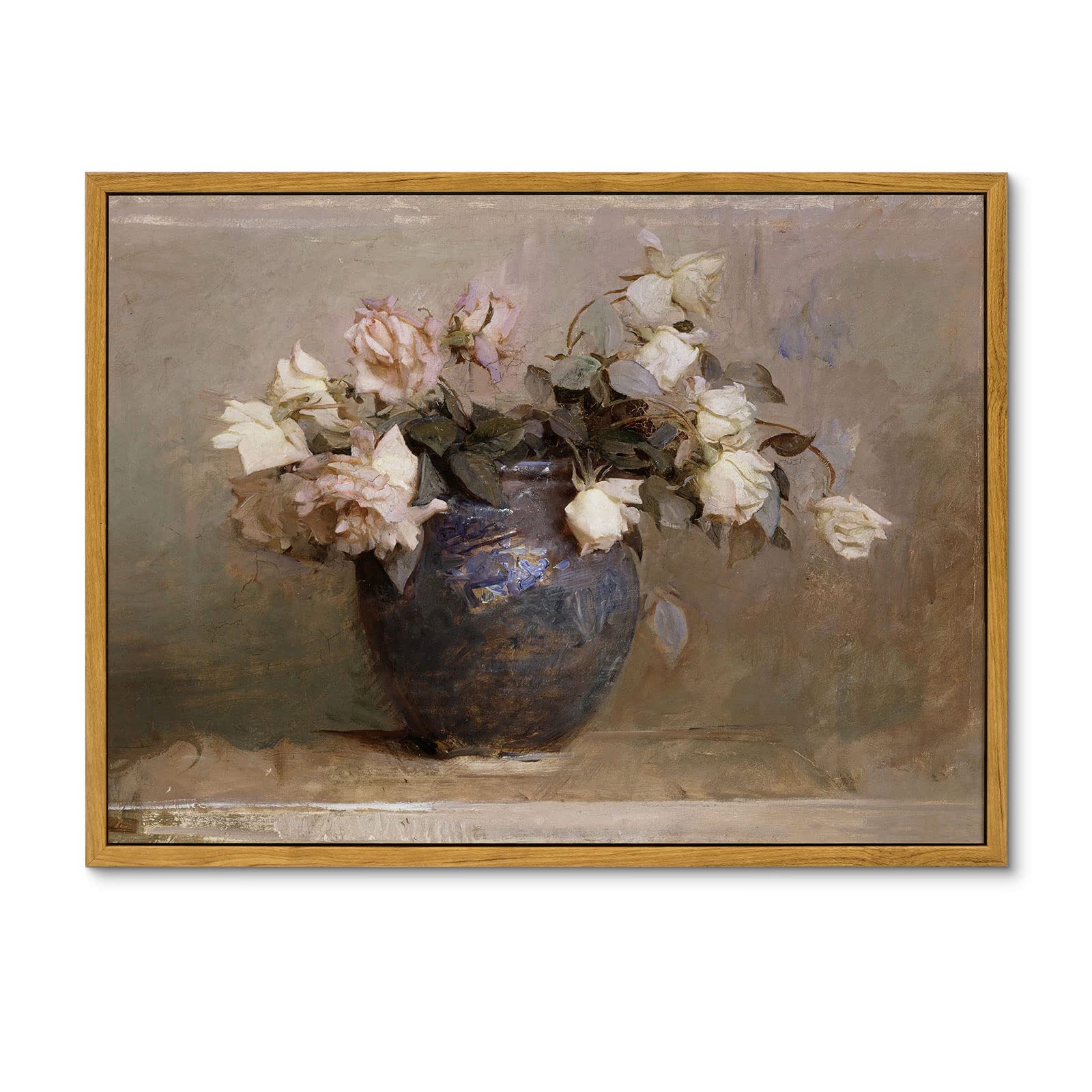 InSimSea Framed Canvas Wall Art, Meadow with Flowers Painting, Landscape for Living Room, Bedroom, Home, Bathroom Decor, 8x10 — view 182