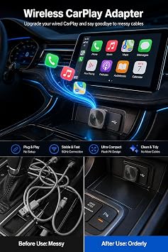 Wireless CarPlay Adapter for iPhone & Android