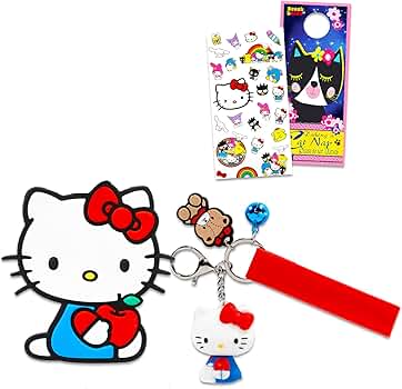 HELLOKITTY　ストラップ10個セット Hello Kitty Keychain and Luggage Tag Set - Bundle of Keychain with