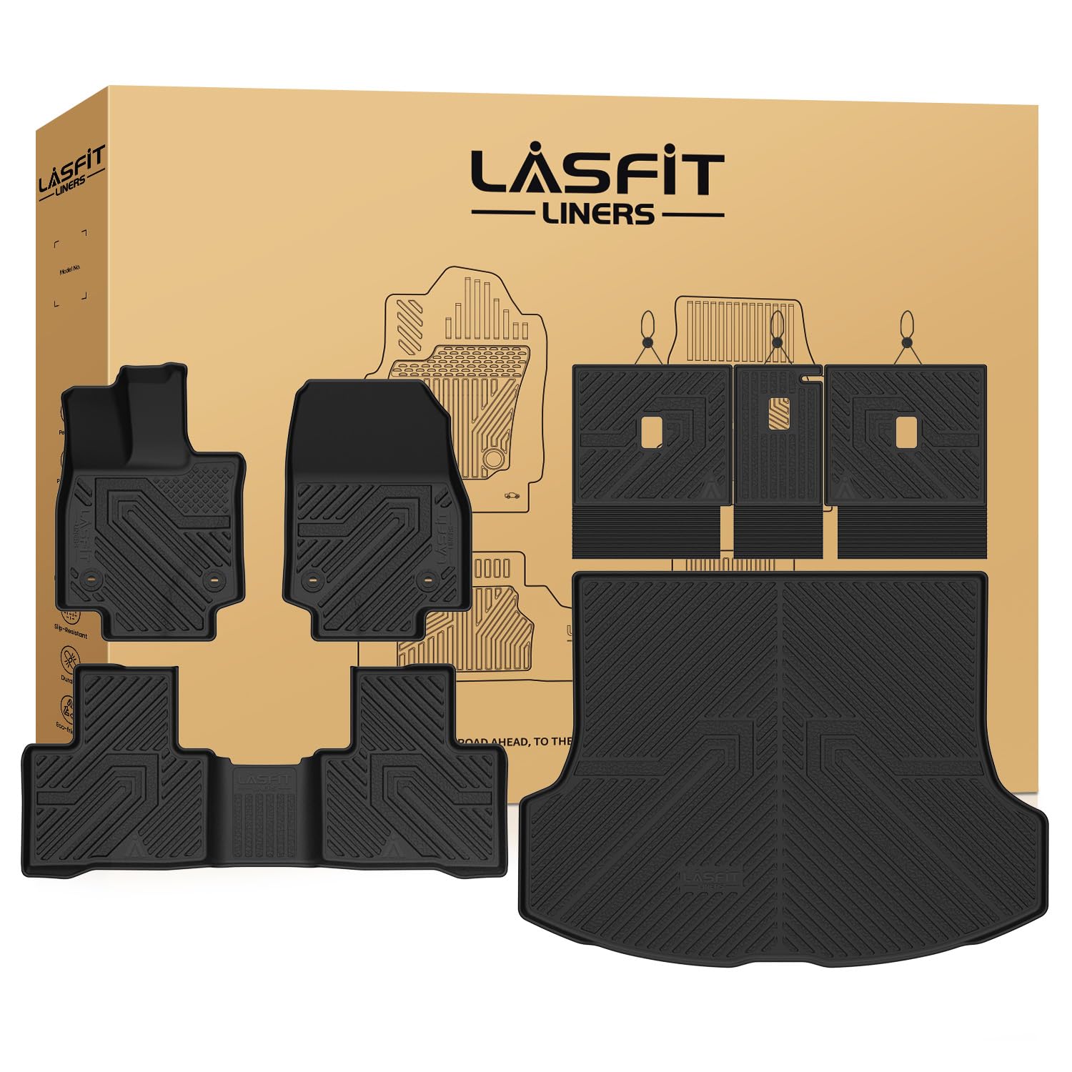 LASFIT Full Set Floor Mats for 2023-2026 Lexus RX RX350 RX350h RX500h