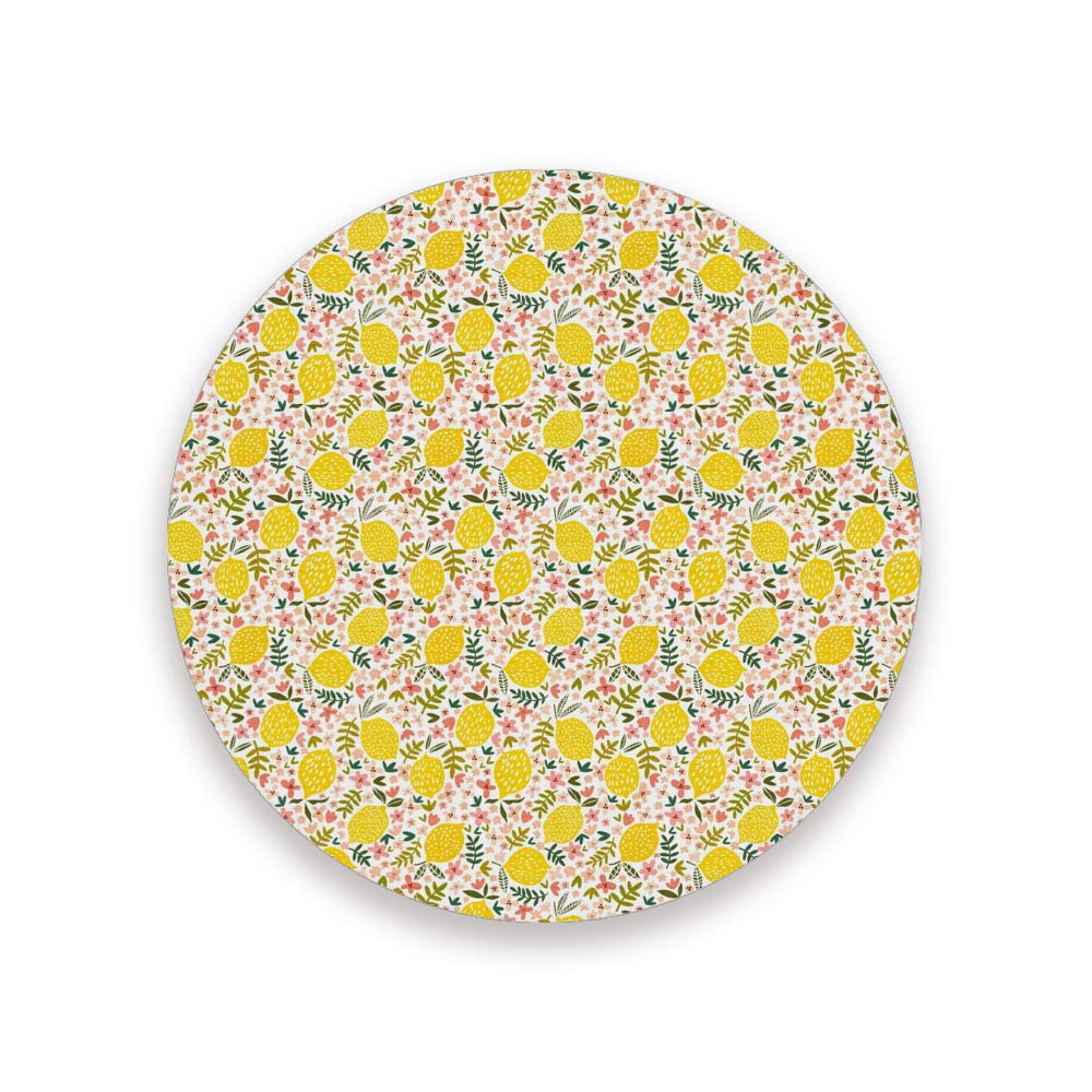 Dessous de verre absorbants jaune citron pour éliminer les taches d'eau sur vos meubles
