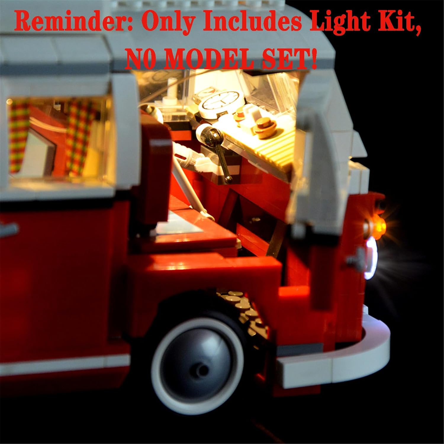 LED Light Set Compatible with Lego 10220 Volkswagen T1 Camper Van Creator Expert Building Blocks Model - Model Set NOT Included