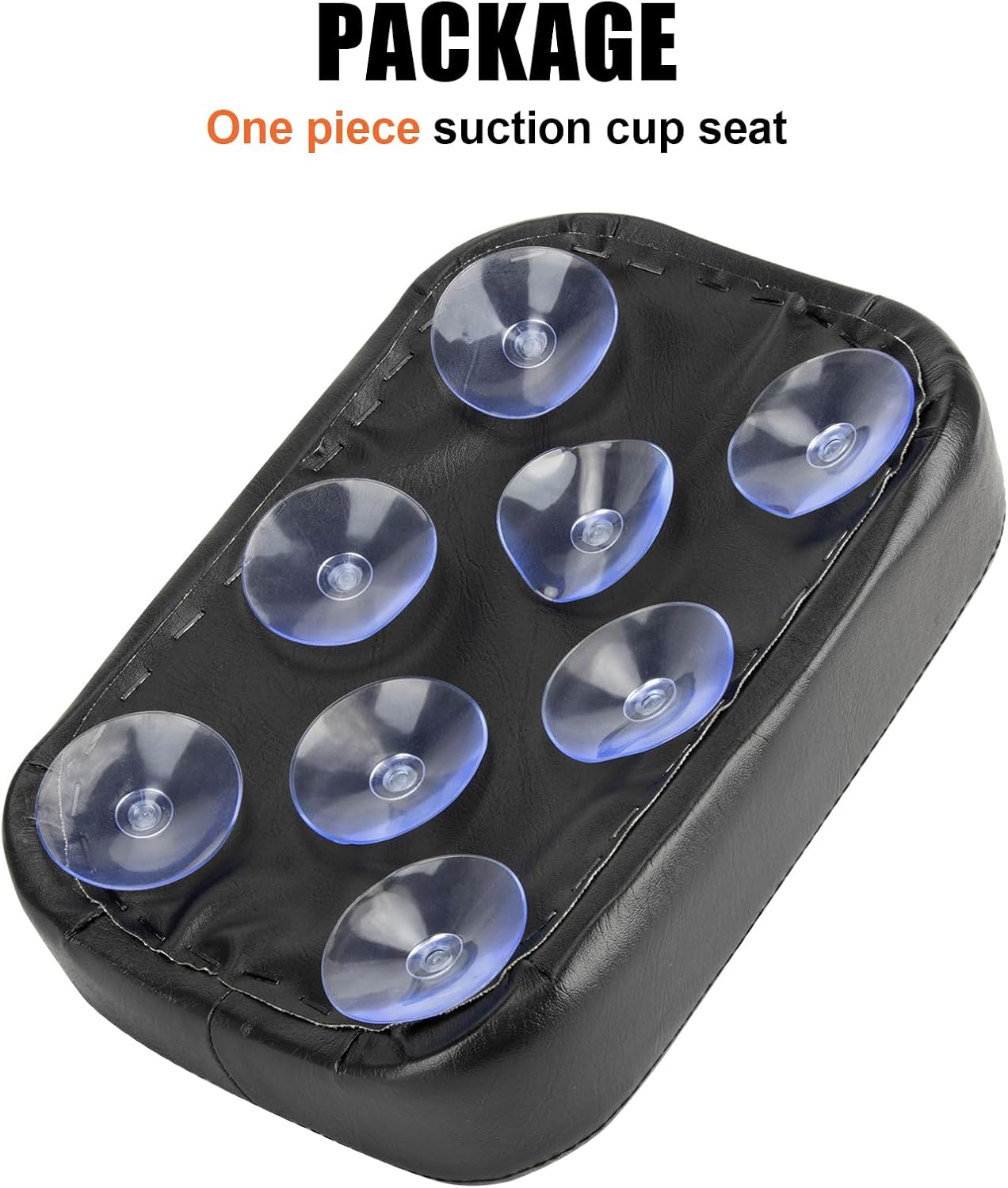 8 Suction Cup Seat, PSLER motorcycle Rear Passenger Pillion Pad Seat Cushion Pad for Sportster 883 1200 Dyna Cruiser Custom Chopper, with 8 Suction Cup，Diamond Shaped Surface