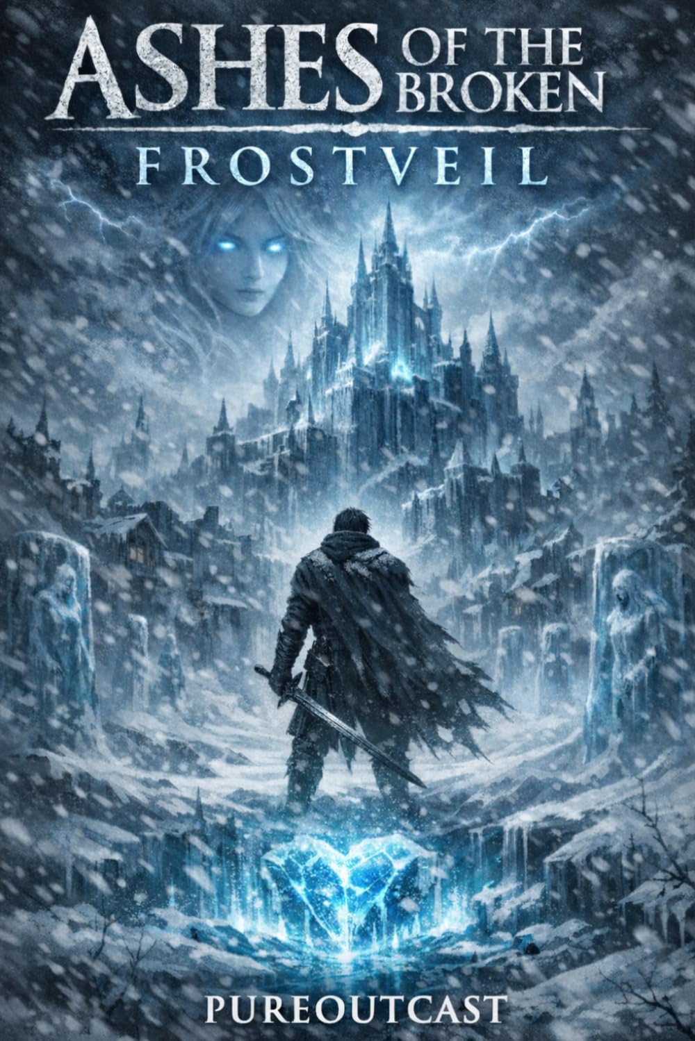 FROSTVEIL KINGDOM OF THE FROZEN CROWN: ASHES OF THE BROKEN BOOK 1