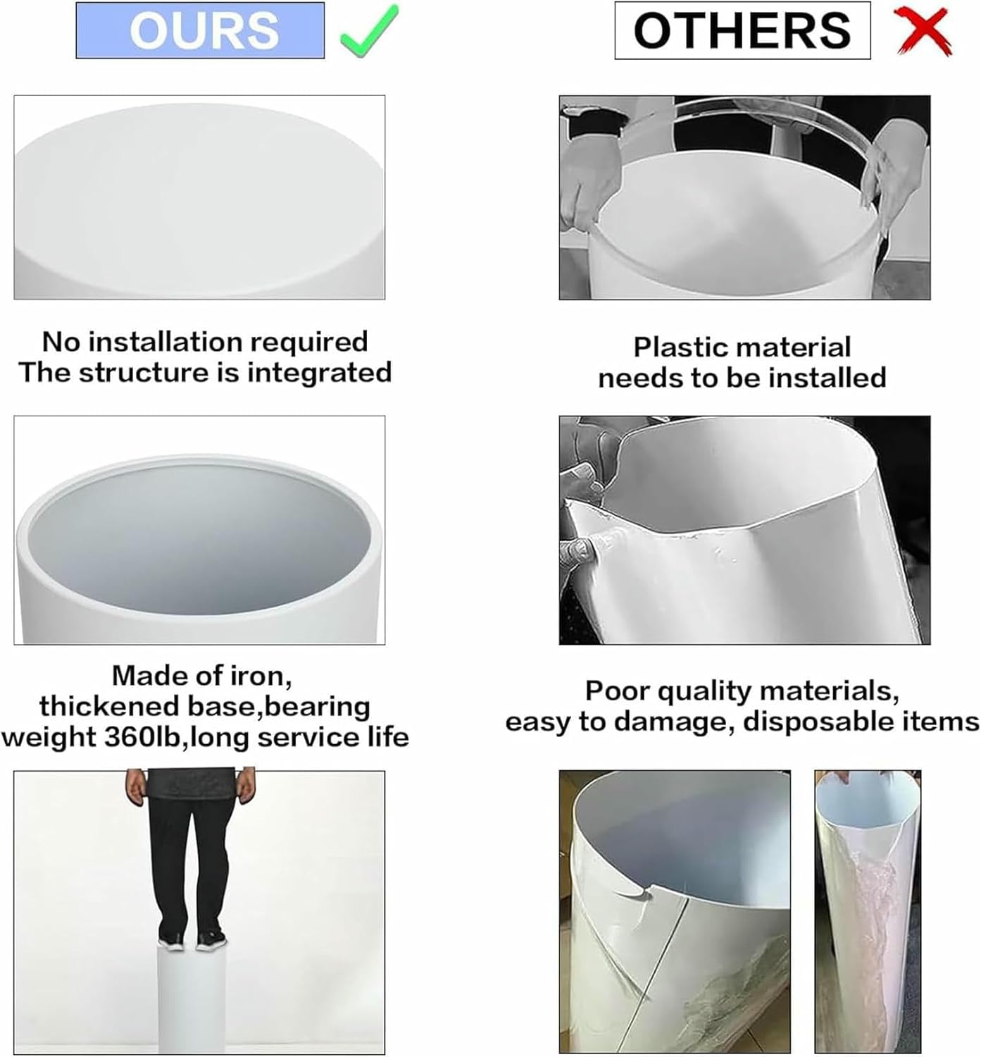 Wzglod 5PCS Wedding Decoration Cylinder Acrylic Plinths Flower Dessert Cake Pedestal Display Balloon Stand Centerpieces Decorations for Event Party