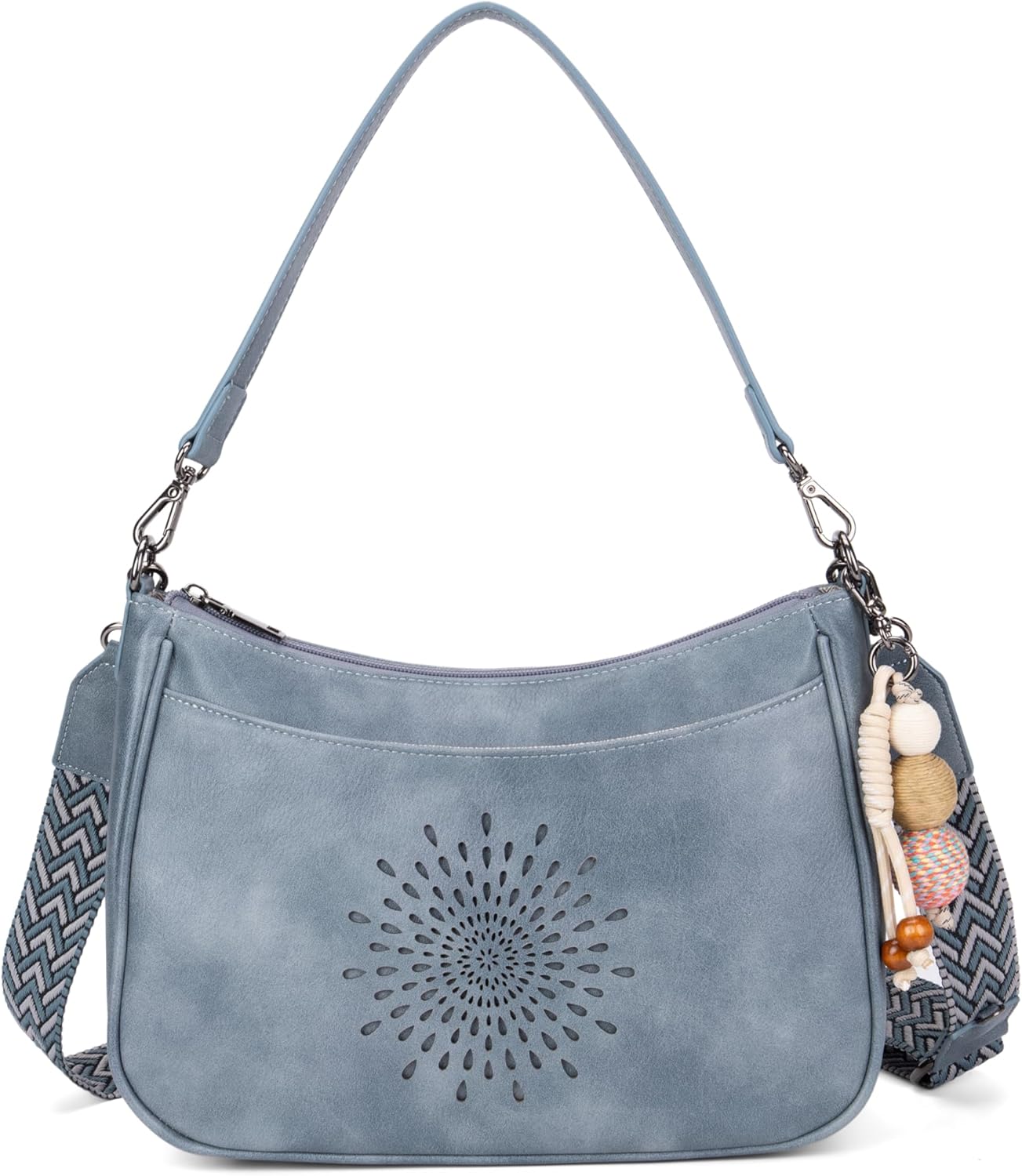 TAOSITUUE Leather Crossbody Purse for Women Shoulder Handbag medium size purses for women with Adjustable Strap