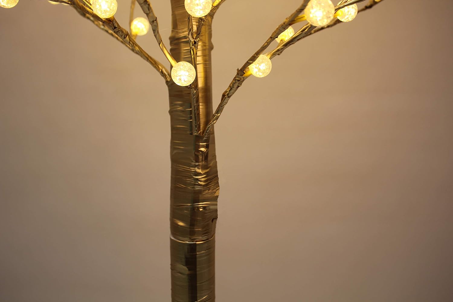LAMPHOME 6FT 240 LED Golden Tree Light with Cracked Ball Indoor/Outdoor Use,for Wedding Party Living Room Hotel Patio Lawn,Warm White
