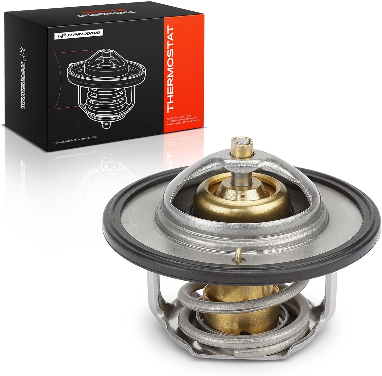 A-Premium Engine Coolant Thermostat with Seal Compatible with Ram 2500 3500 4000 4500 5500 2011-2023 & Ford F-650 F-750 2010 & Dodge Ram 2500/3500 1998-2010, Ram 4500/5500 2008-2010, 6.7L