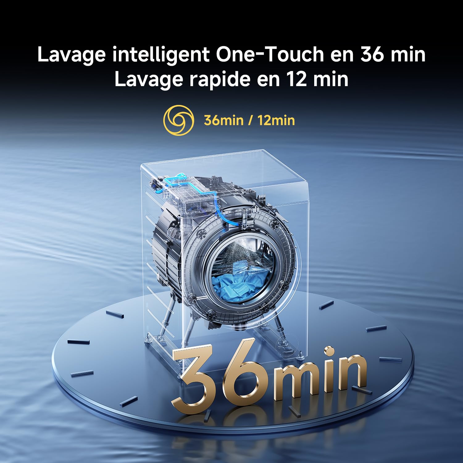 Xiaomi Mijia Lave-Linge séchant Hublot Pro 9 kg Lavage / 6 kg Séchage | Double dosage automatique, Lavage ultra-rapide, Soin vapeur, Contrôle intelligent, Blanc, Efficacité de lavage A-25 %