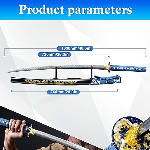 Miniatura 2 de Hand Forged 1060 Carbon Steel Blade Hardening and Full Tang, for Gift, Cosplay, Collection and Display