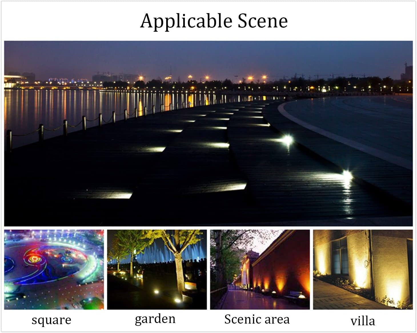 Led Round In Ground Lights Outdoor Landscape Lights IP68 Waterproof Well Lights Landscaping Spotlight for Driveway Deck Step Yard Fence Garden Pathway