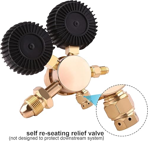 Miniatura 4 de Regulador de nitrógeno, medidor de nitrógeno IMAGE con equipo de presión de suministro de 0-800 PSI de latón, conexión de entrada CGA-580 y salida