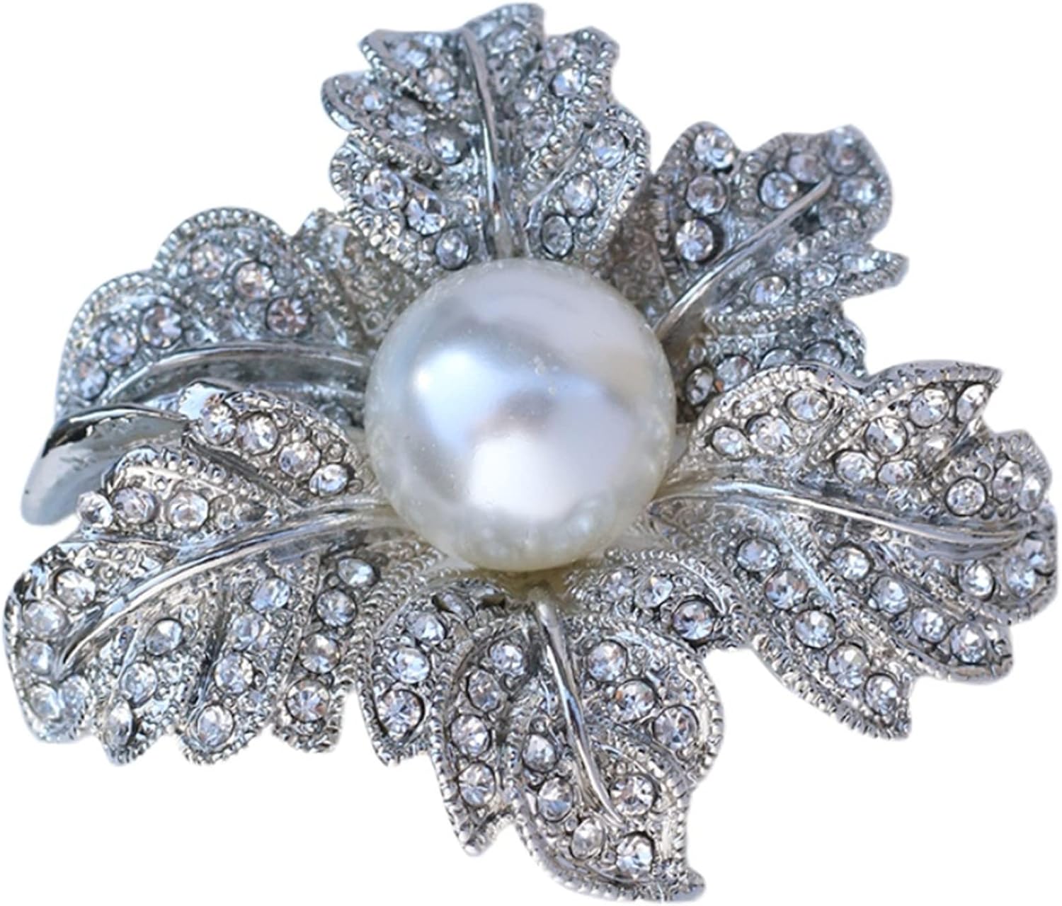 Vintage Elegant Temperament Pearl Alloy Flower Style Corsage Brooch All-Match Brooch Girlfriend Elegant Gift Jewelry