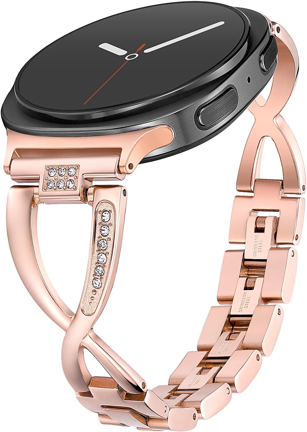 Dressy Bling Bands Compatible with Samsung Galaxy Watch 8 40mm/44mm Watch8 Classic 46mm Women Stainless Steel Replacement Wristbands