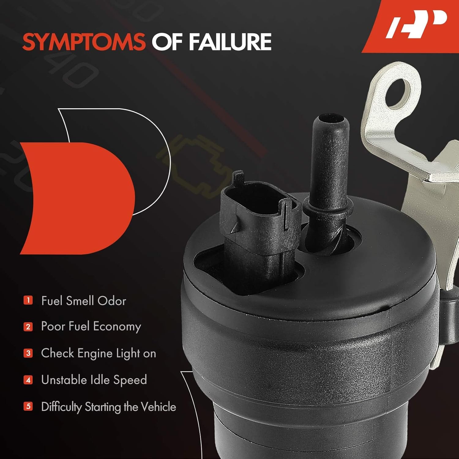 A-Premium Vapor Canister Purge Solenoid Valve Compatible with Cadillac SRX/CTS 2004-2005 & Buick Rendezvous 2004-2005, 3.6L, Replace# 12579587/12571136