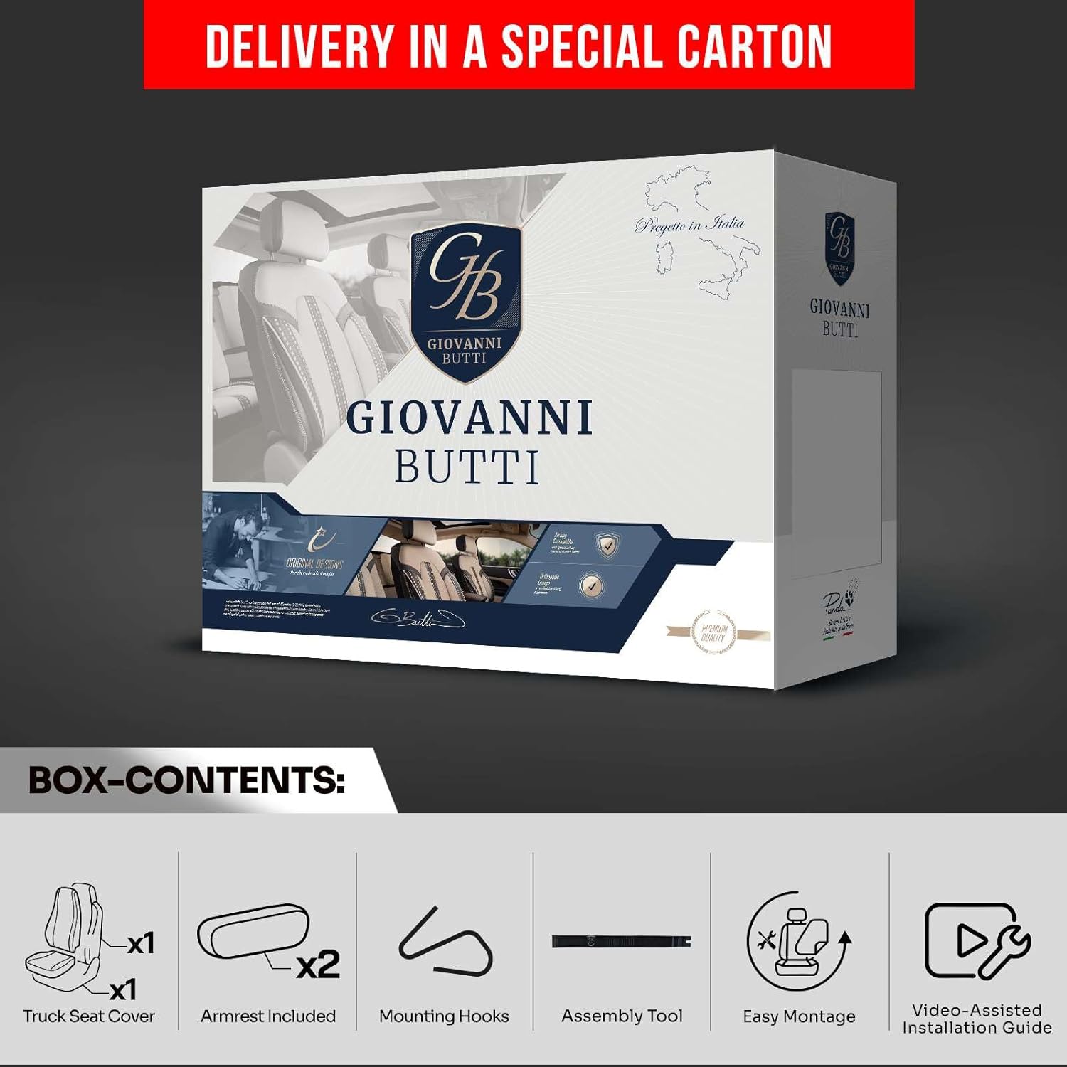 Custom Fit Truck Seat Cover for Peterbilt 579, 567 – Linen Fabric – Grey with Black Coloured – Includes Armrest Covers and Assebly Tool - Image 8