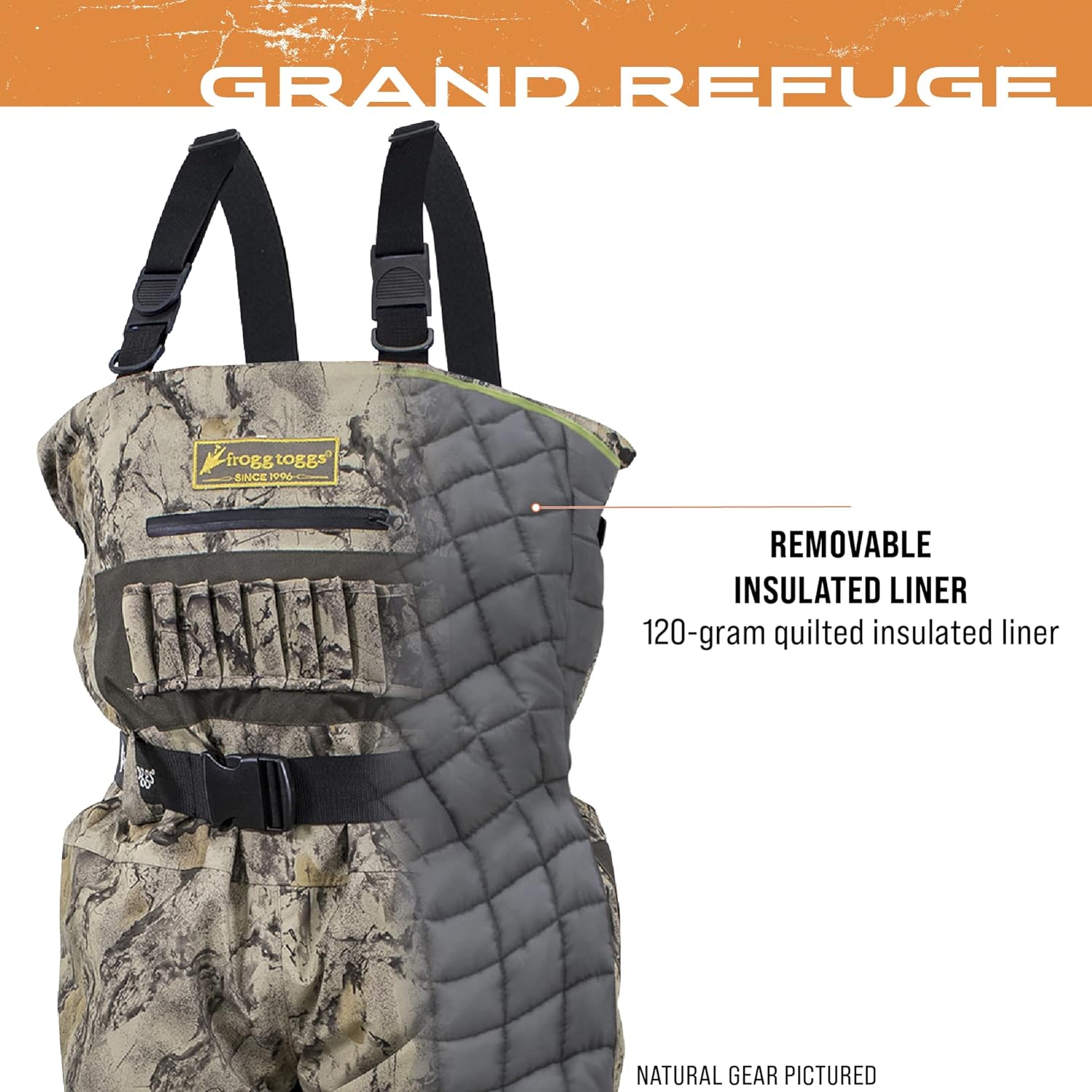 FROGG TOGGS Boys' Junior Grand Refuge 3.0 Bootfoot Hunting Wader with Removable Insulation Liner