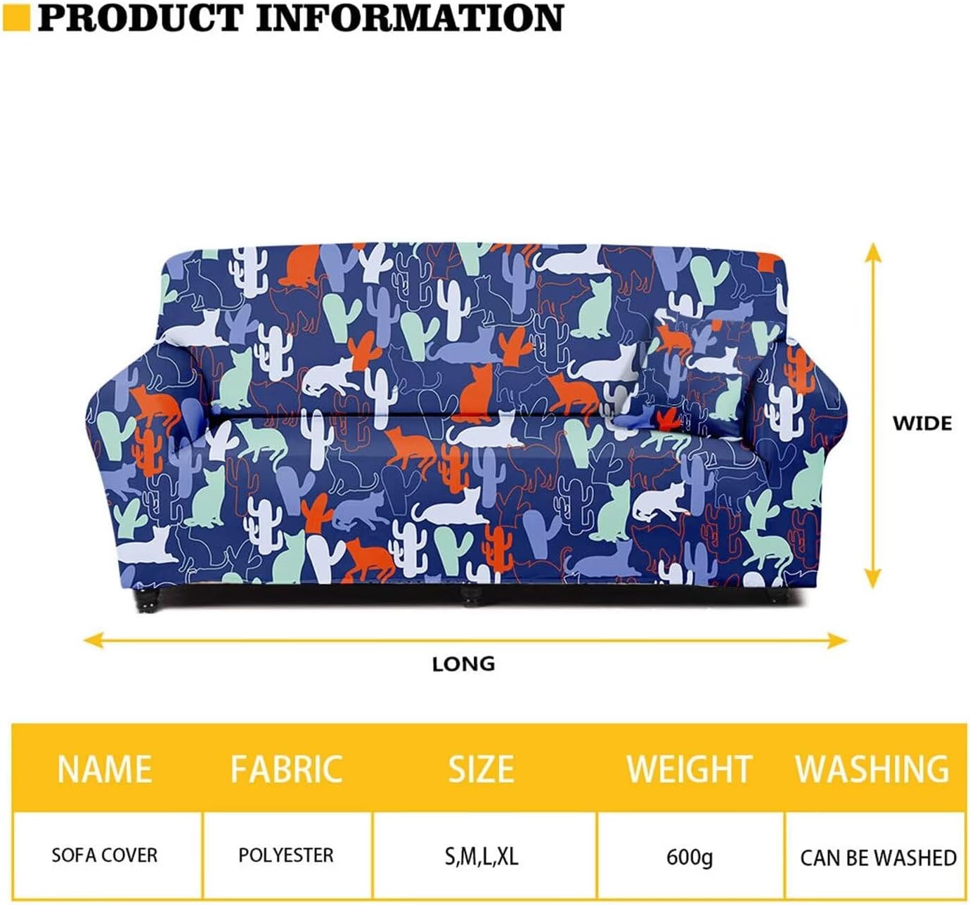 ZOUTAIRONG Easter Home Furniture Sofa Covers Shamrock Couch Cover Stretch Sofas Slipcover Protector Recliner Seats Cover Colored Eggs Floral Decoration Dust-Proof, Size XL
