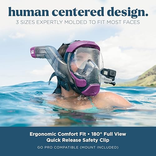 Miniatura 4 de Seaview 180 Máscara de esnórquel de cara completa V3 para adultos el V3 es el equipo de esnórquel perfecto para adultos, máscara de esnórquel con