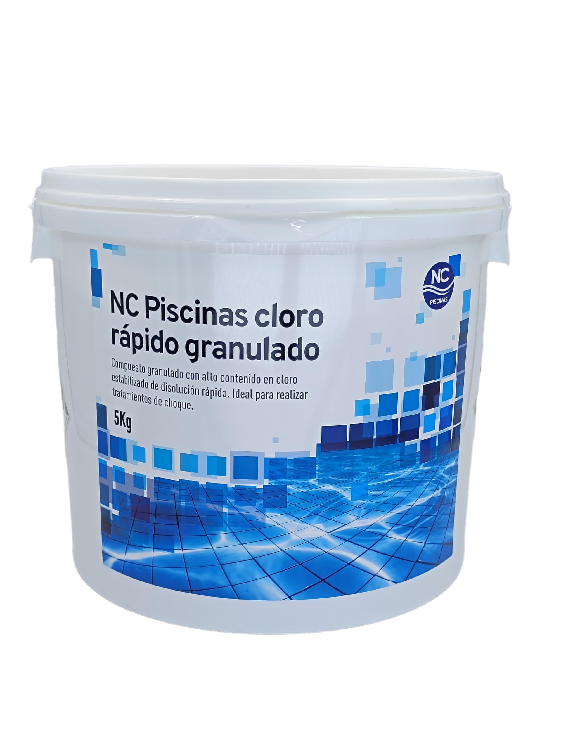 NC Cloro Rápido Granulado | Mantenimiento de Piscina | Tratamiento Choque Acción Rápida | Recuperador Agua Piscina Deteriorada | Formato 5 kg | Fabricado en España