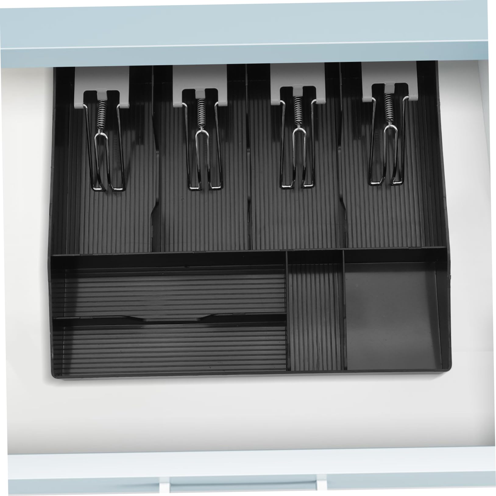 Portacontanti Multi-scomparti Per Registratore Organizer Per Contanti e Monete Portamonete Con Clip Per Negozi e Uffici