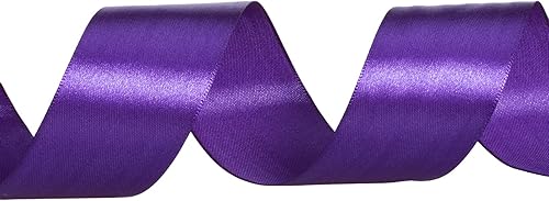 Miniatura 10 de ATRBB Cinta de satén lila de 1 12 pulgadas, cinta de tela sólida de 50 yardas para envolver regalos, ramos, bodas y decoración del hogar, 25