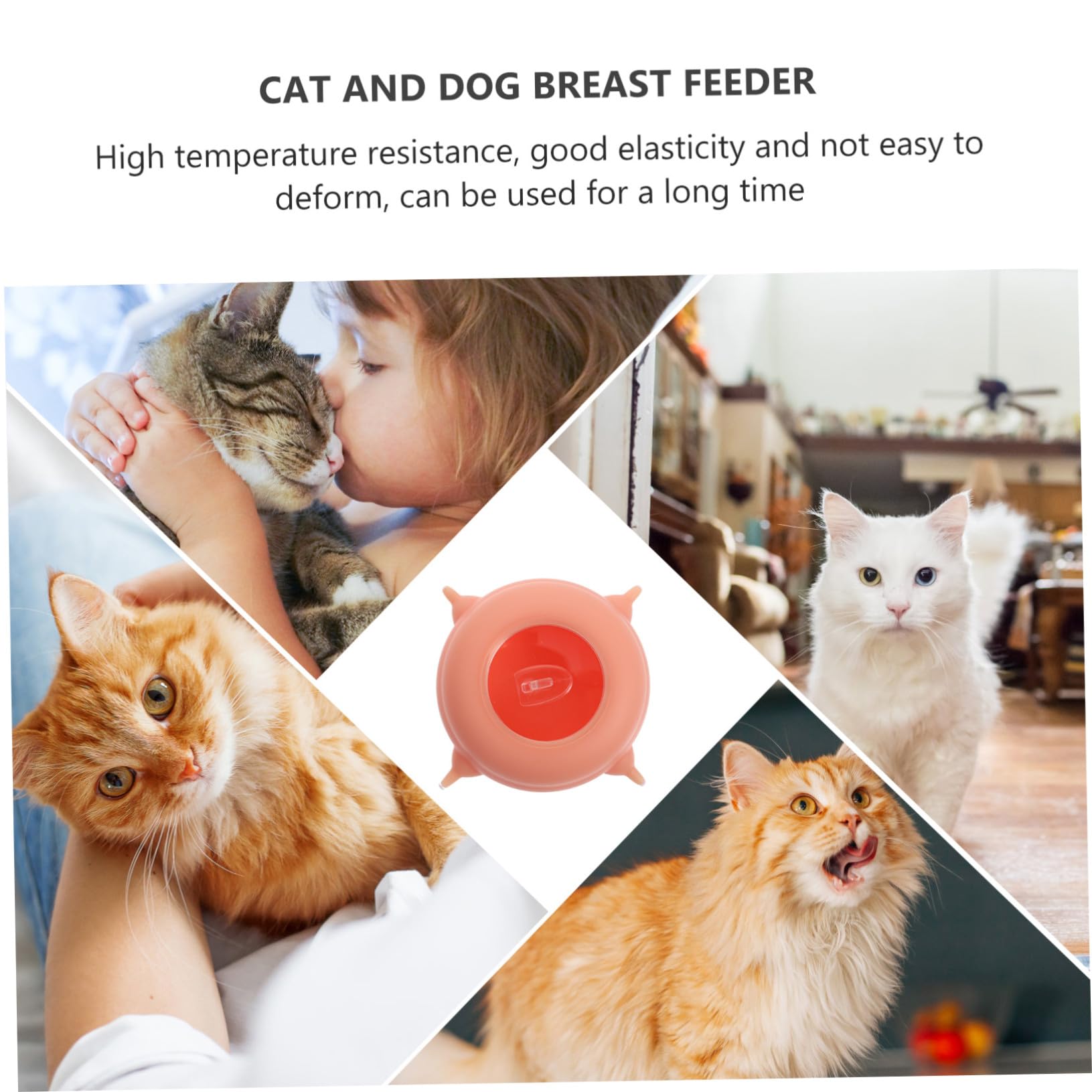 Hemobllo Biberon per Allattamento per Cuccioli in Silicone Resistente ad Alta Temperatura, Non Facile da Deformare, Tettarelle Multiple per Gattini e Cuccioli