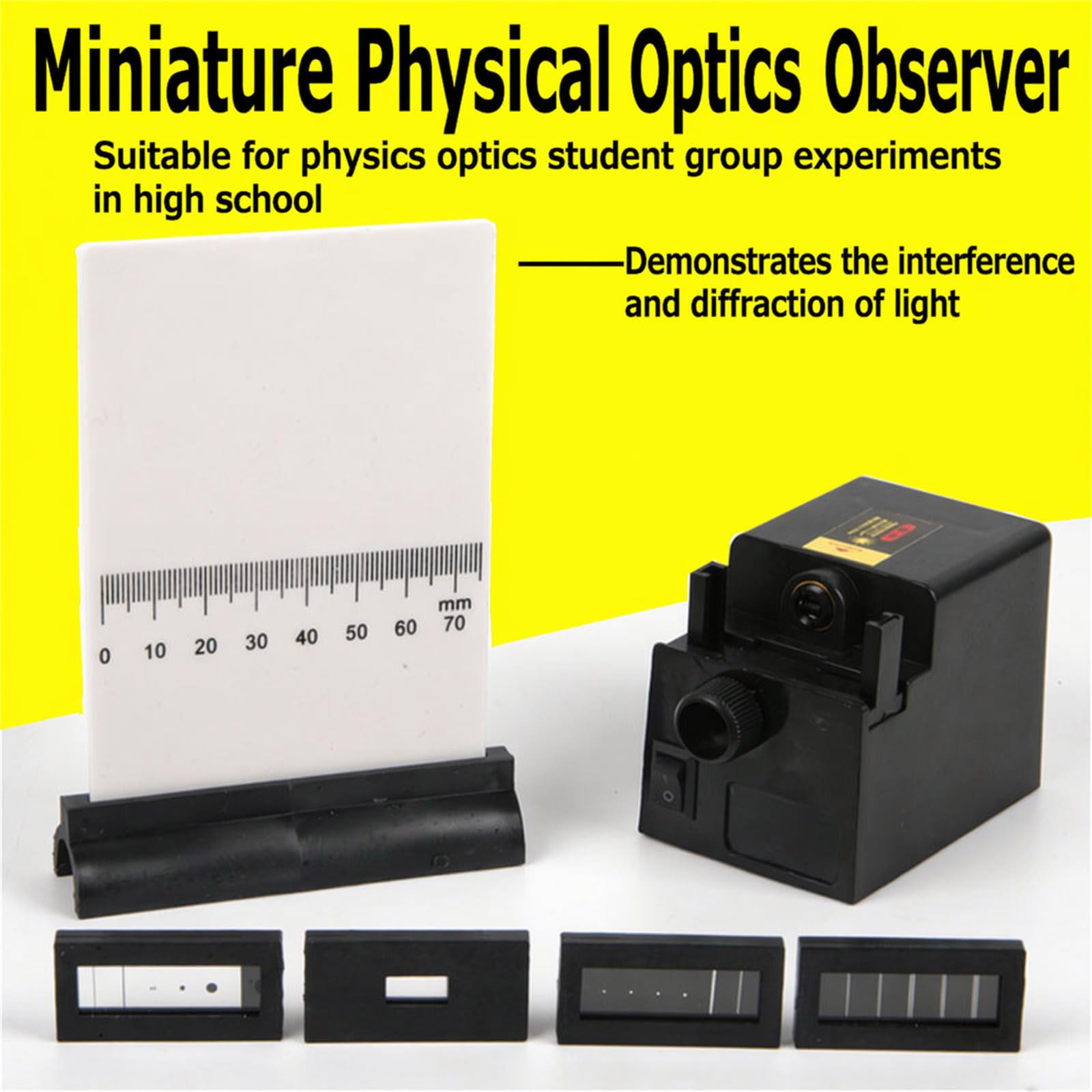 Sussidio didattico ottica in classe per dimostrazioni interferenza e diffrazione, set scatole osservazione con schermo visualizzazione per studio fisica Scatola osservazione