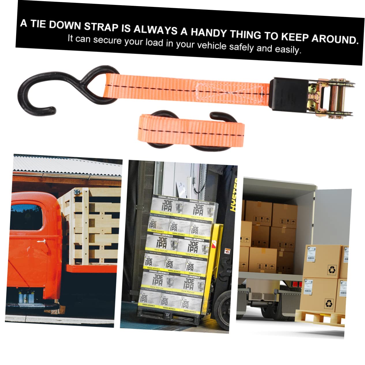 Ciieeo 2pcs Cargo Fastening Belt No Dust Metal Buckle Ratchet Tie Down Binding Device for Roof Racks Secure Travel Luggage