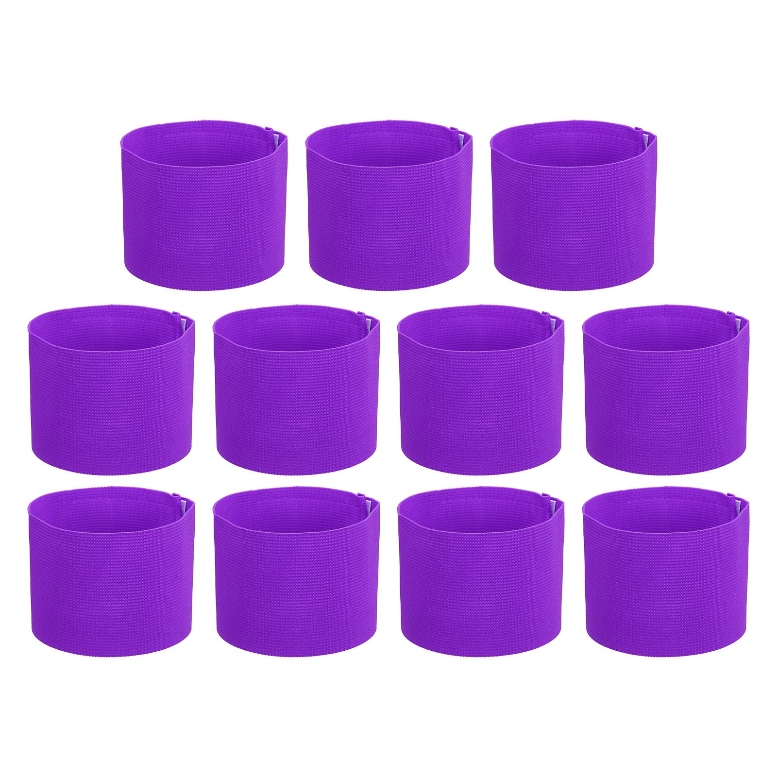 PATIKIL Soccer Captain Armband, 11 Pcs Captain Arm Bands for Soccer Elastic Captain Arm Band Sports Captain Armbands for Youth Adult Football Team Training Purple โ image 1