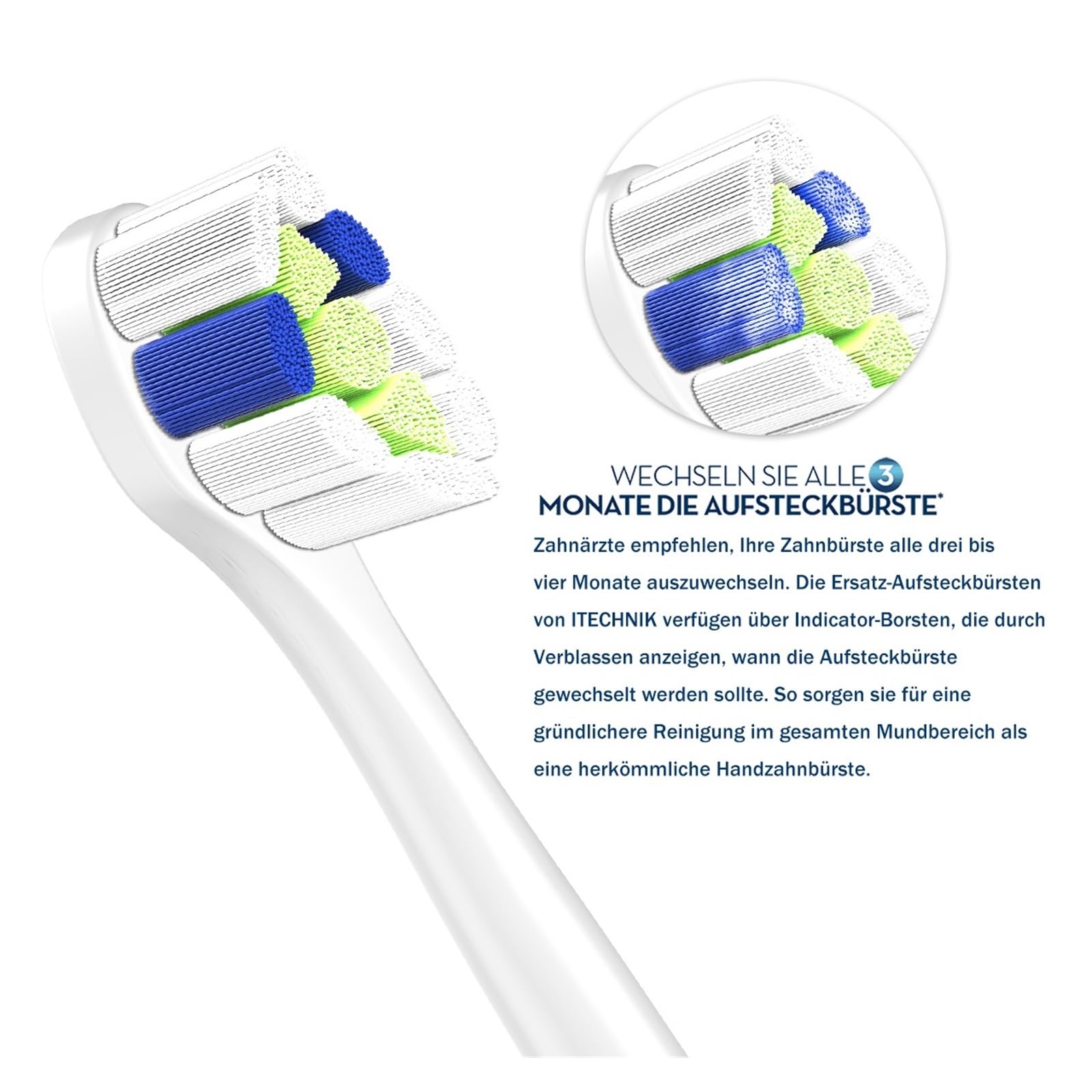 Testine di ricambio for spazzolino da 4/8 pezzi, testine Sonic Care, spazzole compatibili con l'impugnatura Sonicare(4pcs)