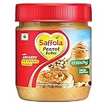 Saffola Peanut Butter with Jaggery, Crunchy 350 gm | High Protein Peanut Butter | No Refined Sugar