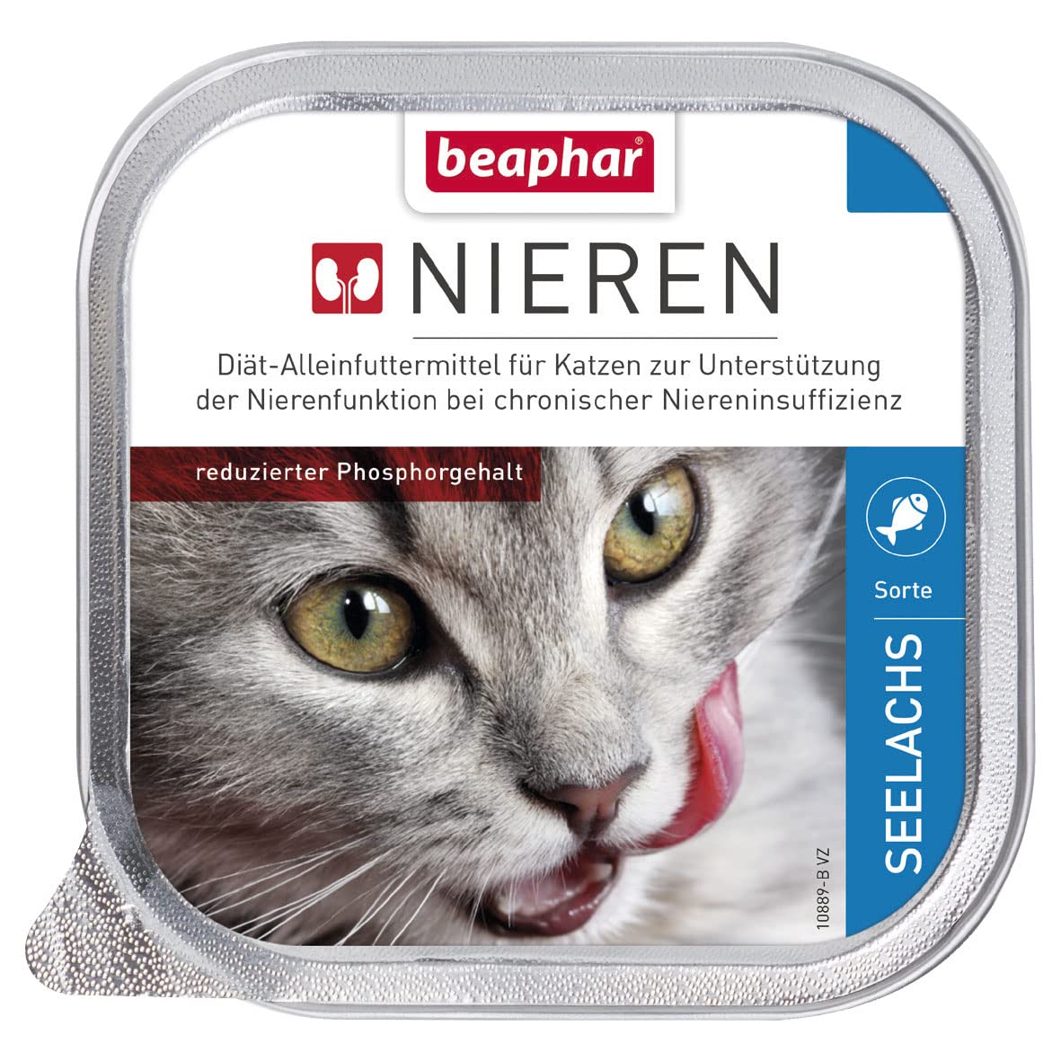 BEAPHAR – Nierendiät Seelachs – Diätalleinfuttermittel Für Katzen Mit Chronischer Niereninsuffizienz – Zur Unterstützung Der Nierenfunktion – 100 g