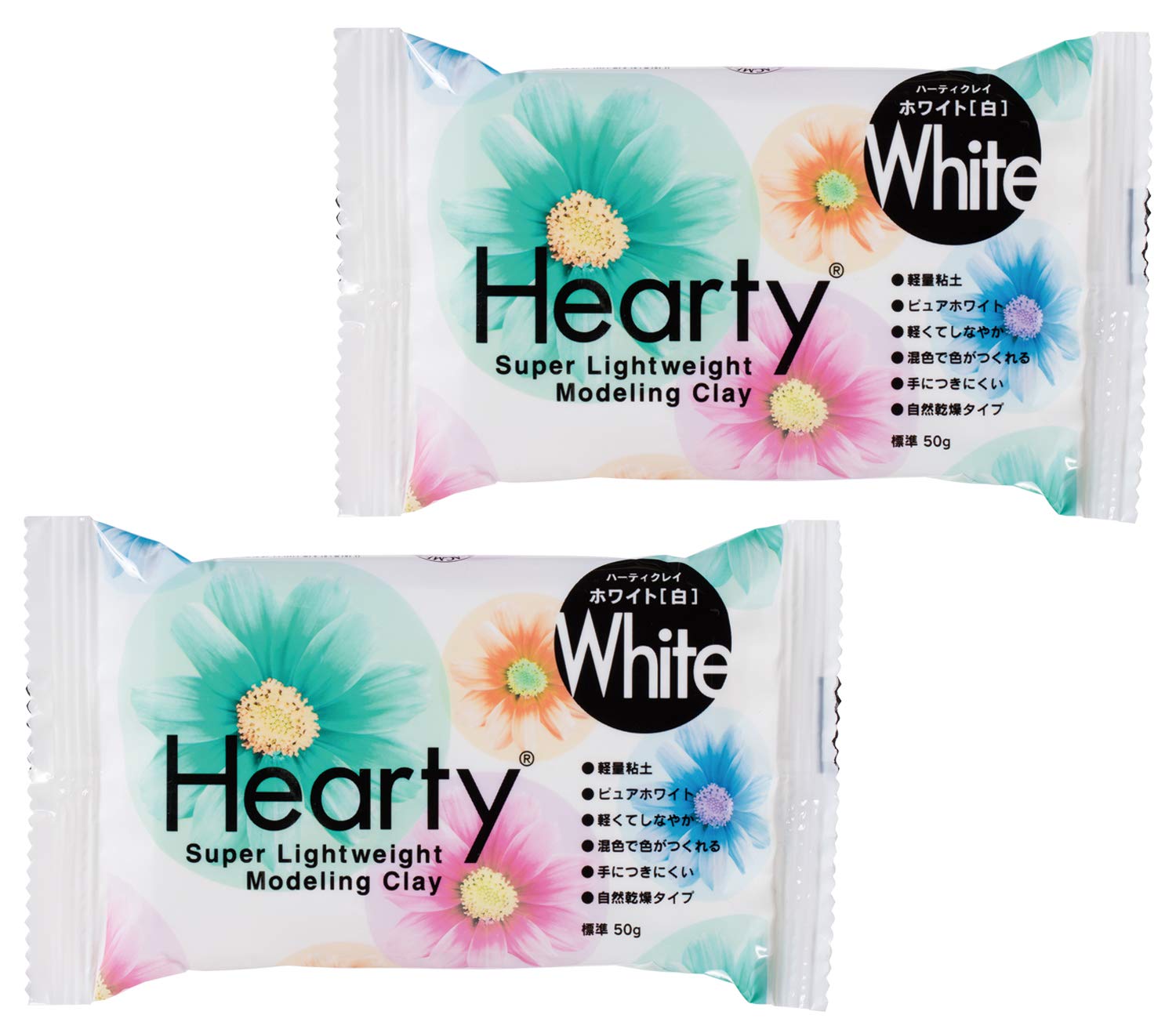 Pajiko glina lekka glina Hearty 50g biały 303153 Zestaw dwóch