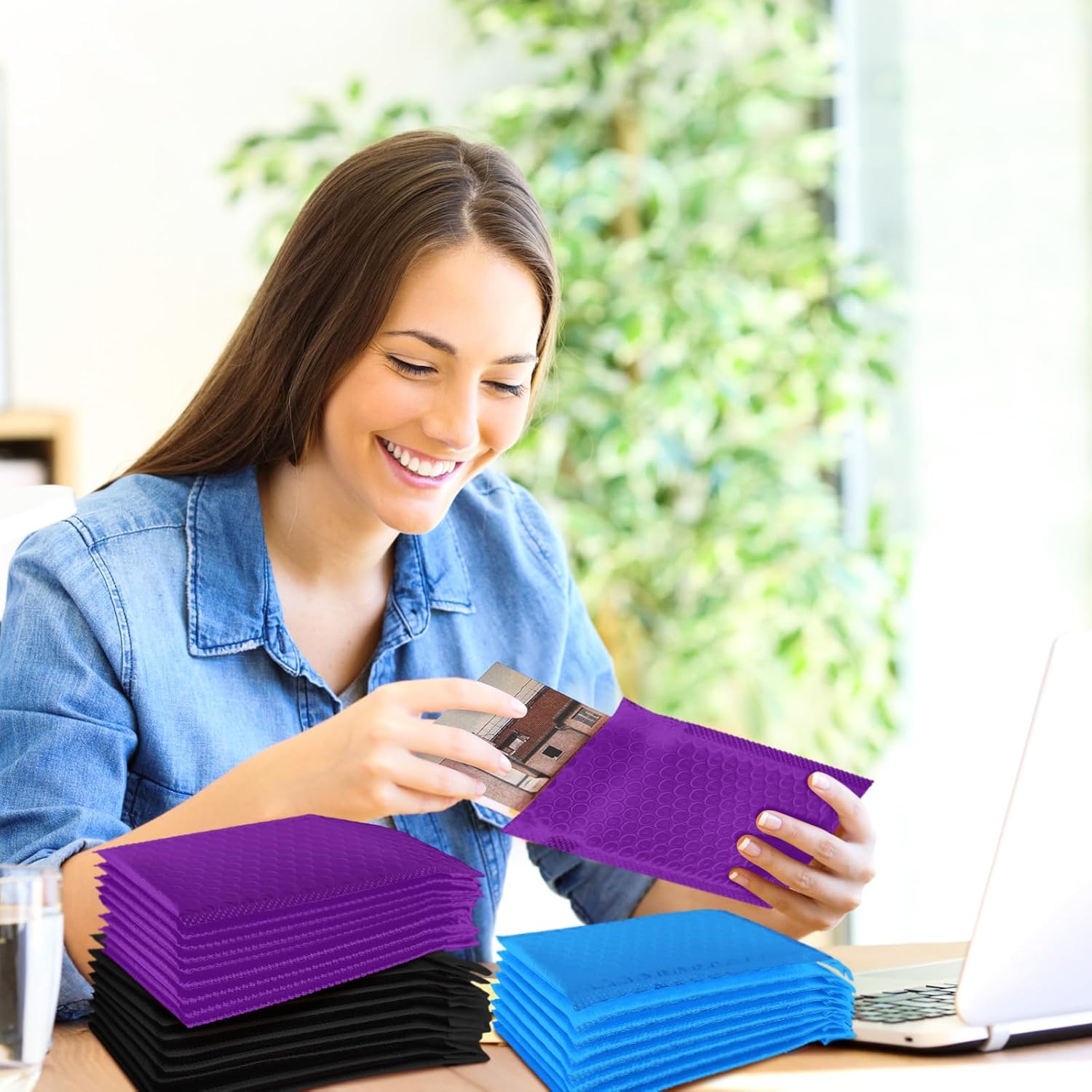 Henoyso 162 Pcs Colored Small Bubble Mailers 4x6 Inch Poly Shipping Bubble Envelopes Bulk Adhesive Cushioning Padded Shipping Bags for Trading Card Packaging(Dark Color)