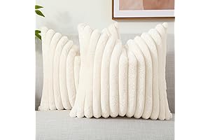 decorUhome Faux Fur Throw Pillow Covers, Comfy and Elegant