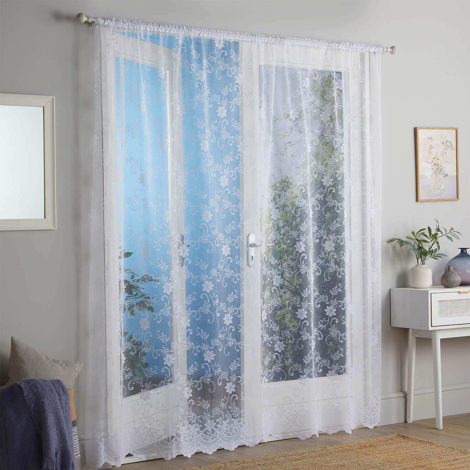 Coopers of Stortford Dust and Pollen Trap Net Curtain Available in 7 Sizes 79" wide