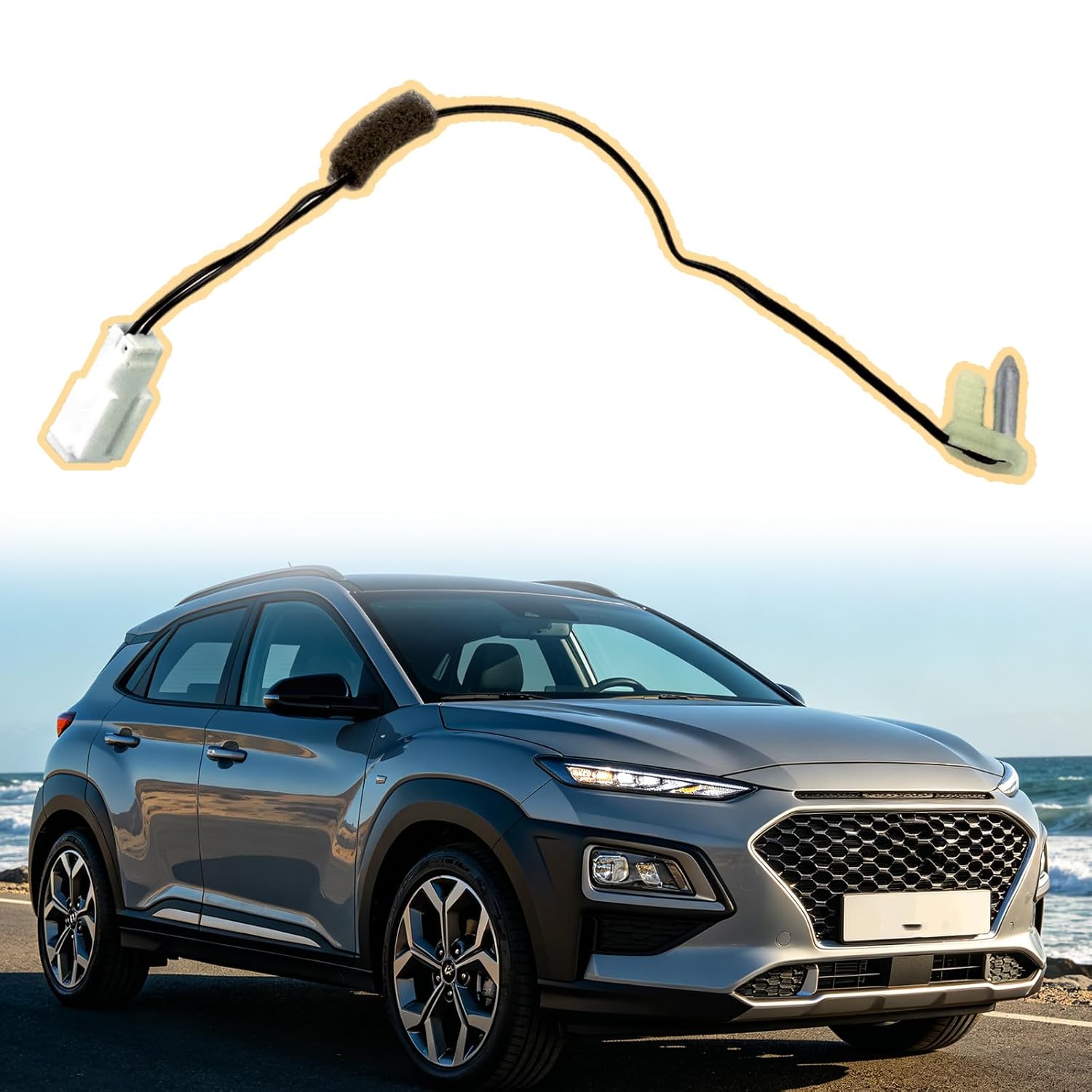 97143-J9000 A/C Evaporator Thermistor Temperature Sensor Fit for Hyundai Kona 2018-2023 for Palisade Tucson 2020-2023 for Kia EV6 NIRO 2022-2024 for Soul 2019-2024 Replace 97143J9000