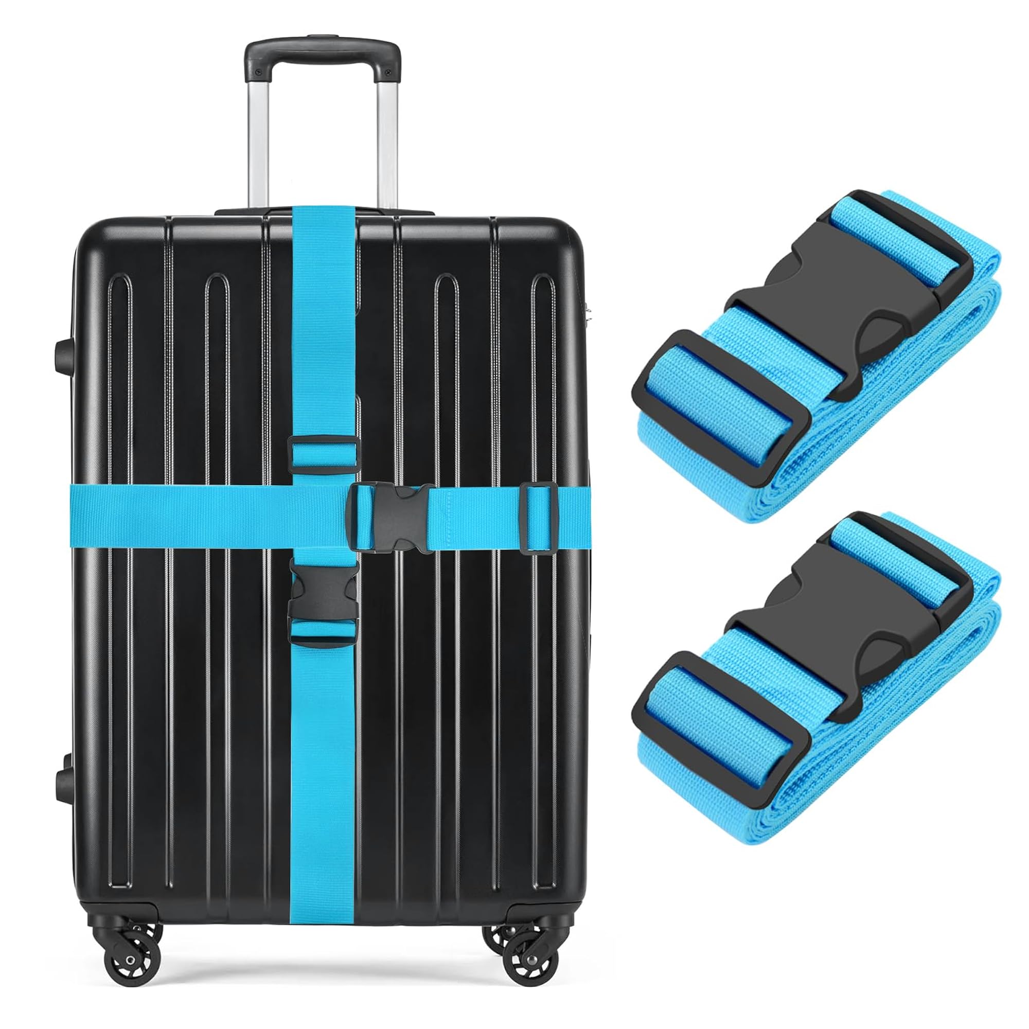 Adjustable Luggage Straps for Suitcases, Travel Essential